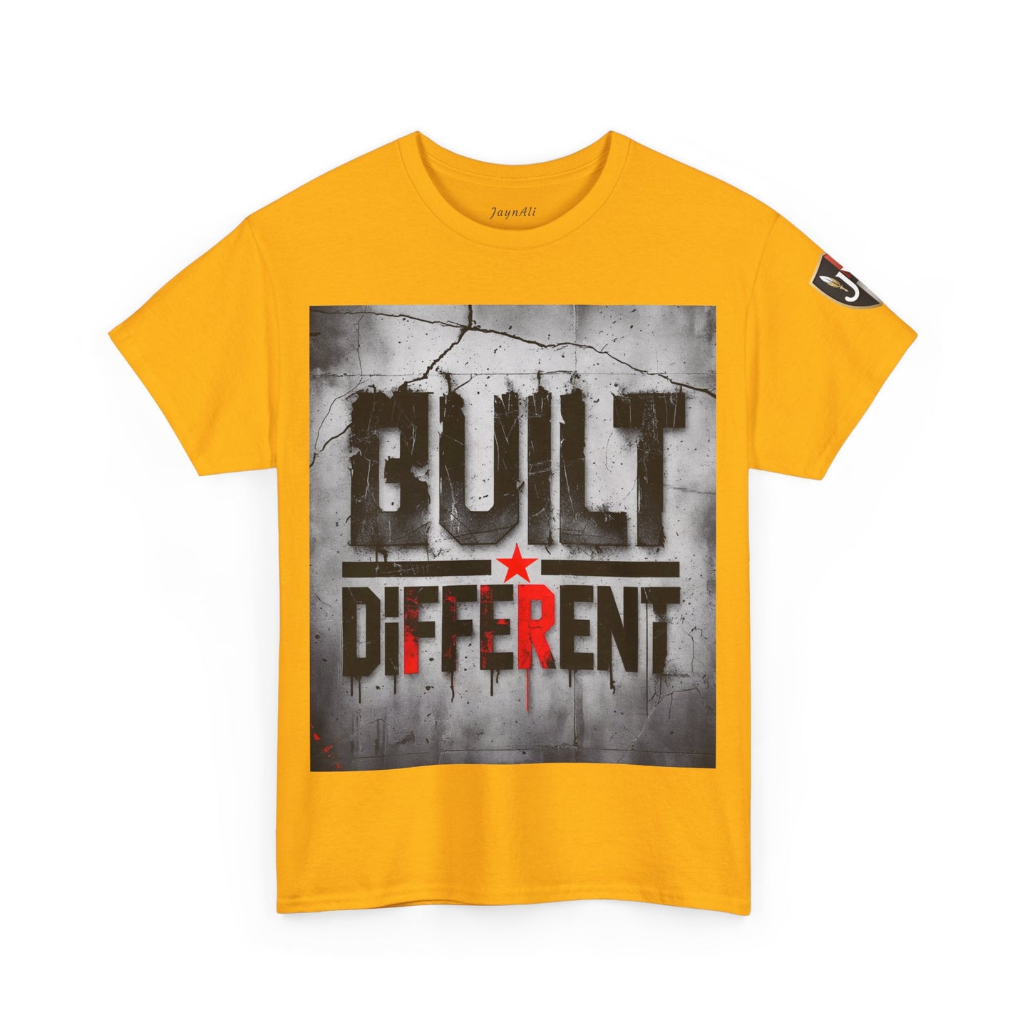 Graphic Tee - Built Different, Motivational Shirt for Him or Her