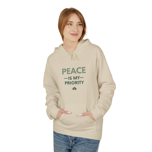 Peace Priority Hoodie - Unisex Fleece Sweatshirt