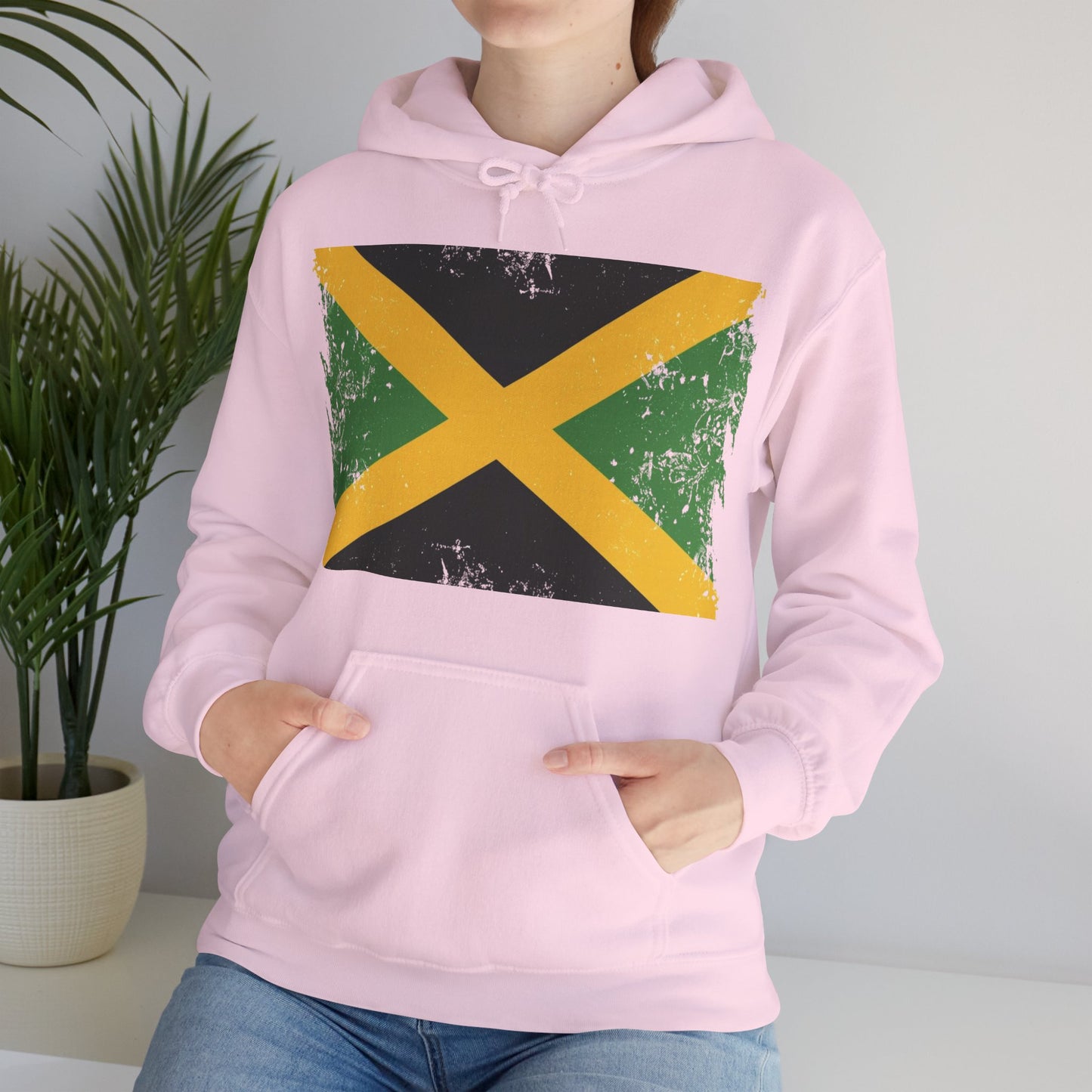 Jamaican Flag Hoodie, Unisex Heavy Blend Hooded Sweatshirt, Cool Casual Wear, Perfect for Festivals, Celebration Apparel, Gift for him/her