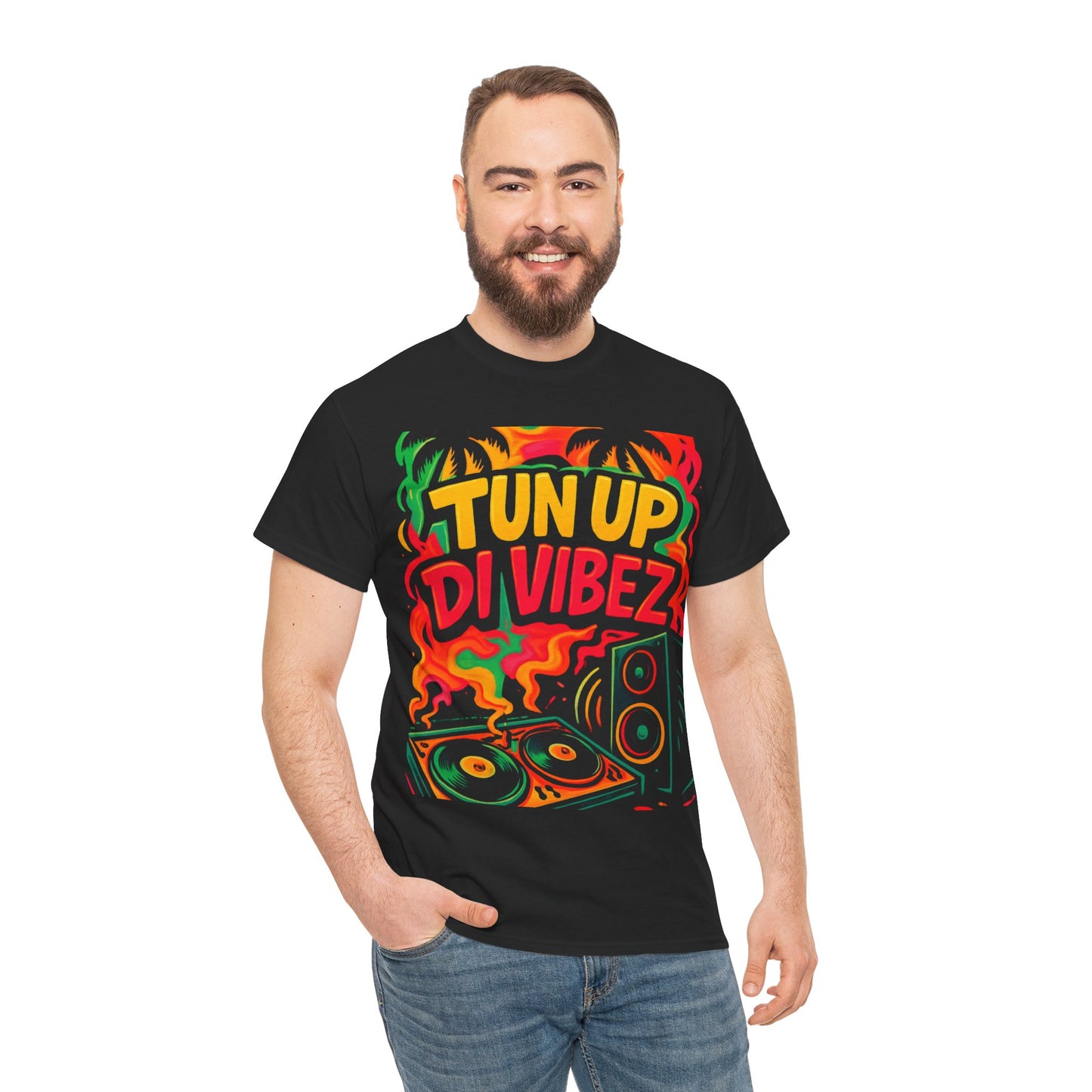 Tun Up Di Vibes T-Shirt — Caribbean Party Reggae Festival Tee