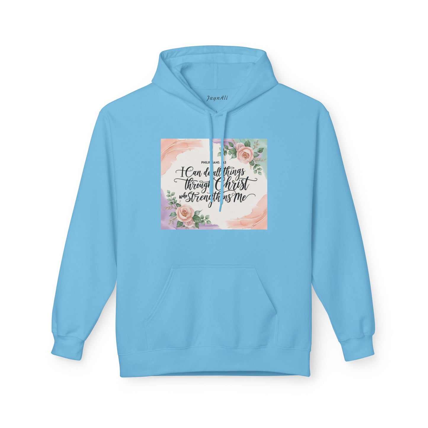 Inspirational Floral Fleece Hoodie – Cozy Motivational Gift