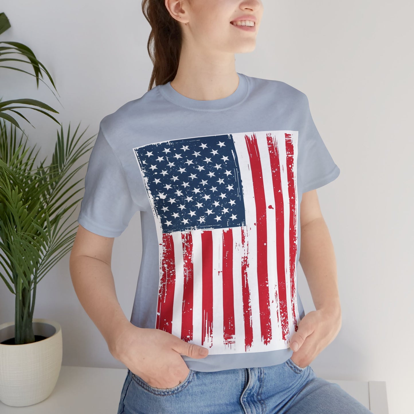 Camiseta Unisex Patriótica - Camisa de Bandera Americana Estilo Grunge, Ropa del Día de la Independencia, Celebración del 4 de Julio, Ropa Casual de Verano, Regalo para [...]