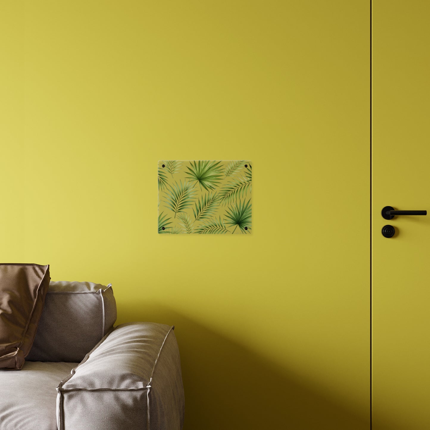 Acrylic Wall Art — Tropical Palm Leaf Panel (Green Botanical Décor)