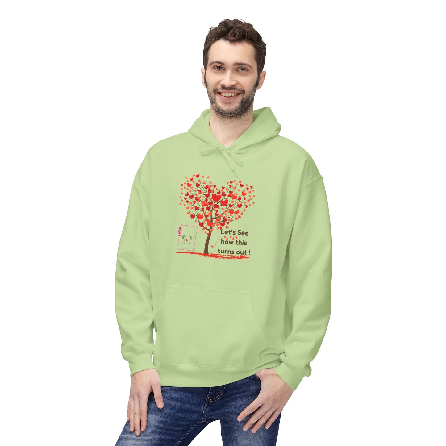 Heart Tree Fleece Hoodie – Cozy Gift for Love, Valentine's, Couples, Hoodie for Everyone, Soft Style, Unisex Apparel