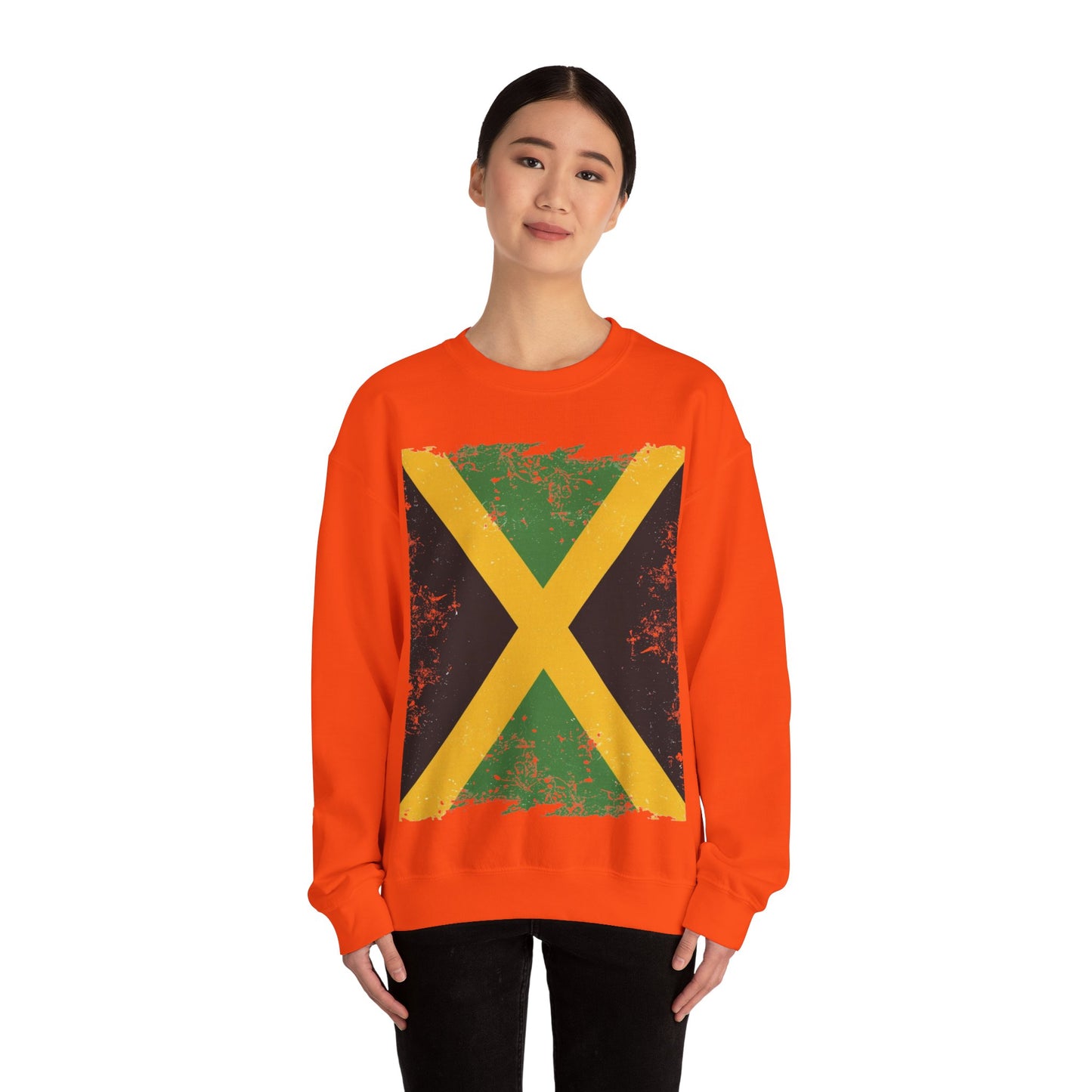 Jamaican Flag Crewneck Sweatshirt, Unisex Sweatshirt, Casual Wear, Gift for Him or Her, Travel Apparel, Cultural Celebration