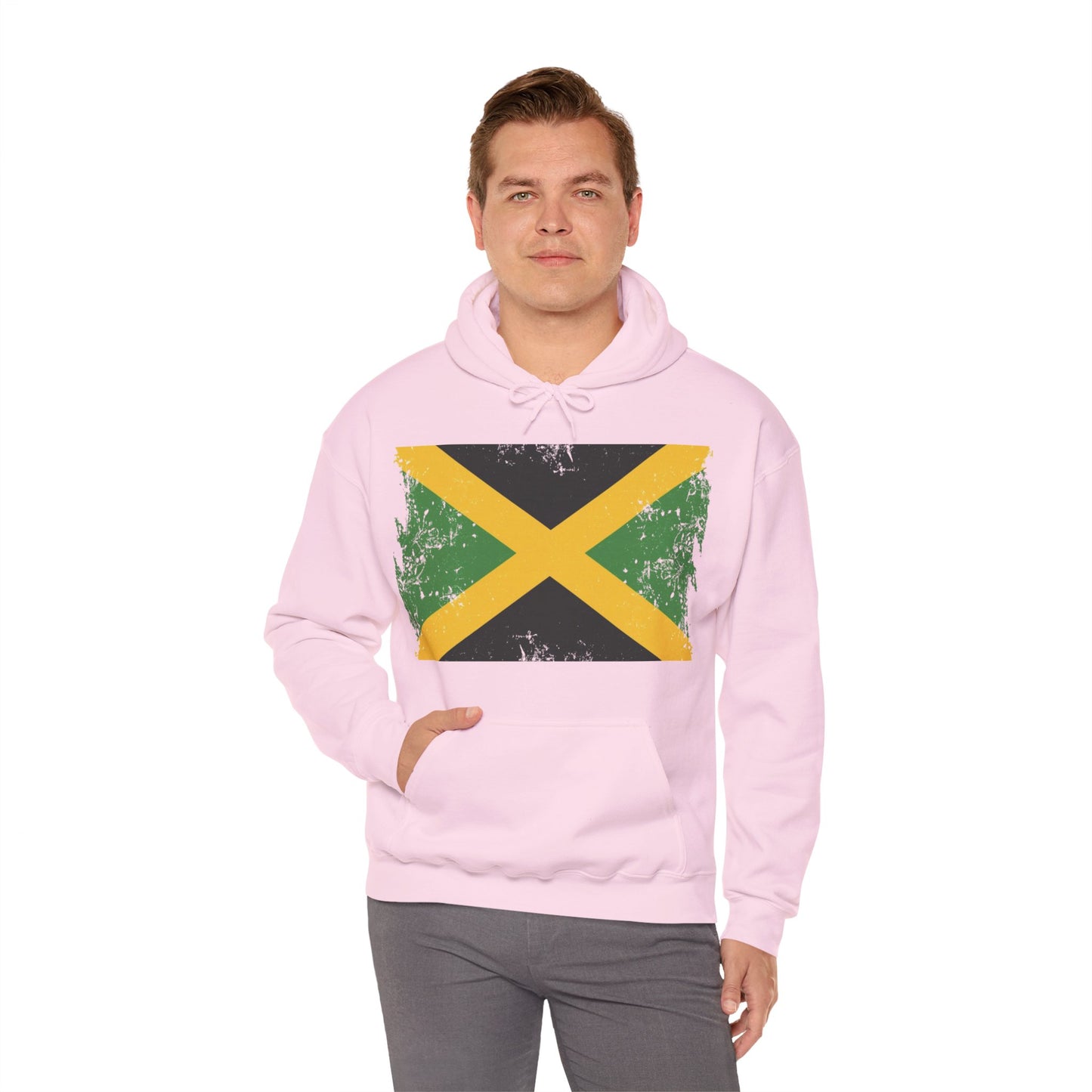Jamaican Flag Hoodie, Unisex Heavy Blend Hooded Sweatshirt, Cool Casual Wear, Perfect for Festivals, Celebration Apparel, Gift for him/her
