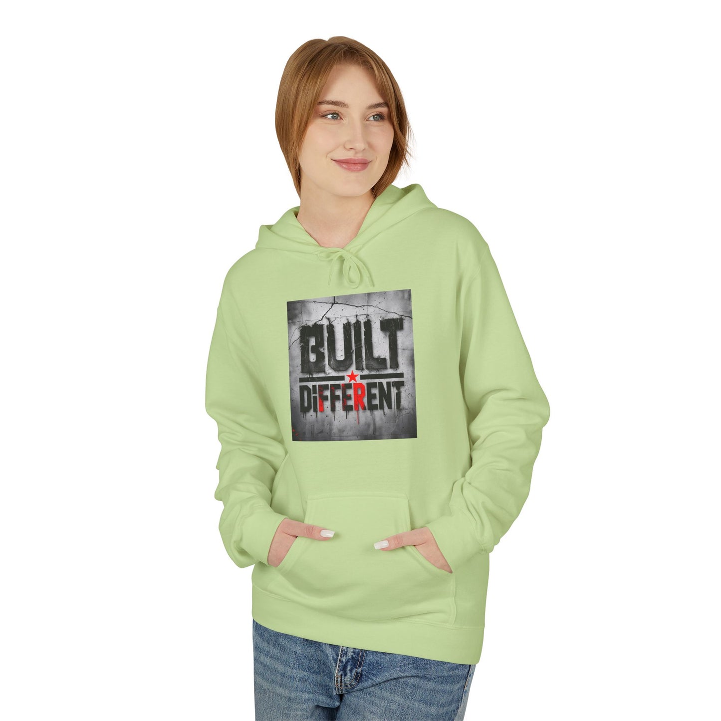 Built Different Midweight Soft style Fleece Hoodie, Unisex Comfort, Casual Wear for All Occasions