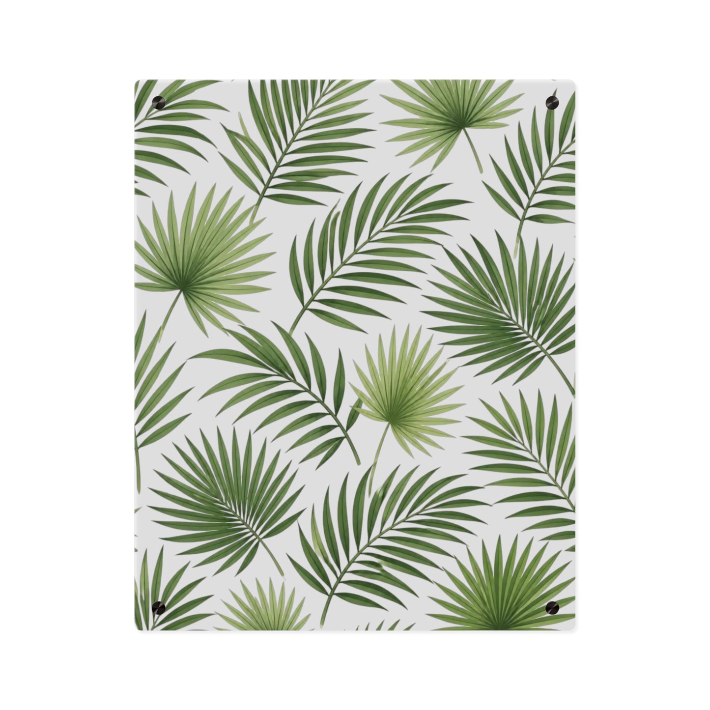 Acrylic Wall Art — Tropical Palm Leaf Panel (Green Botanical Décor)