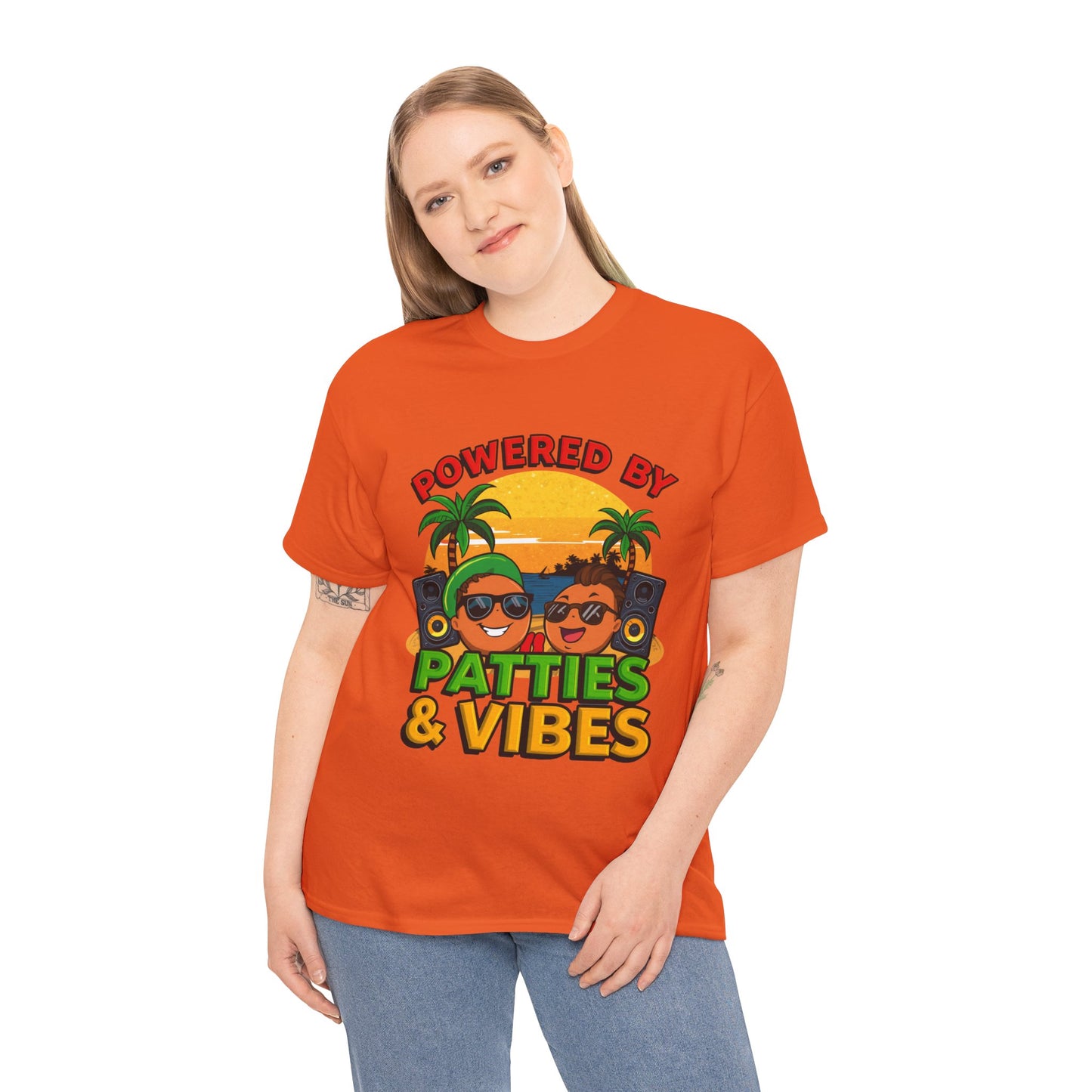 Patties and Vibes T-Shirt — Casual Jamaican Phrase Tee