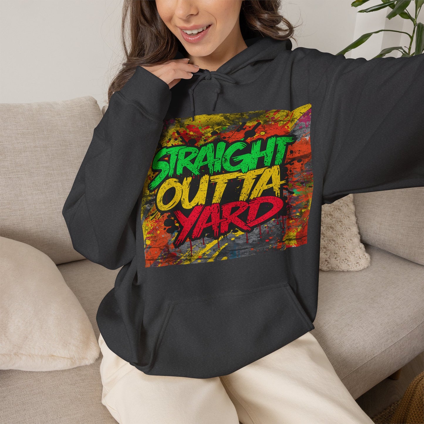 Straight Outta Yard Hoodie — Funny Gardening & Backyard Work Hoodie