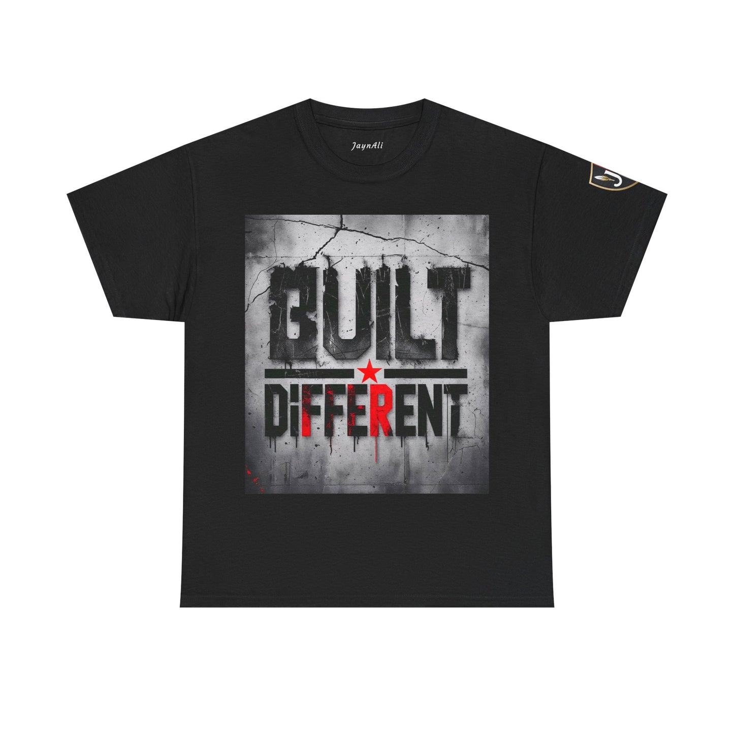 Graphic Tee - Built Different, Motivational Shirt for Him or Her