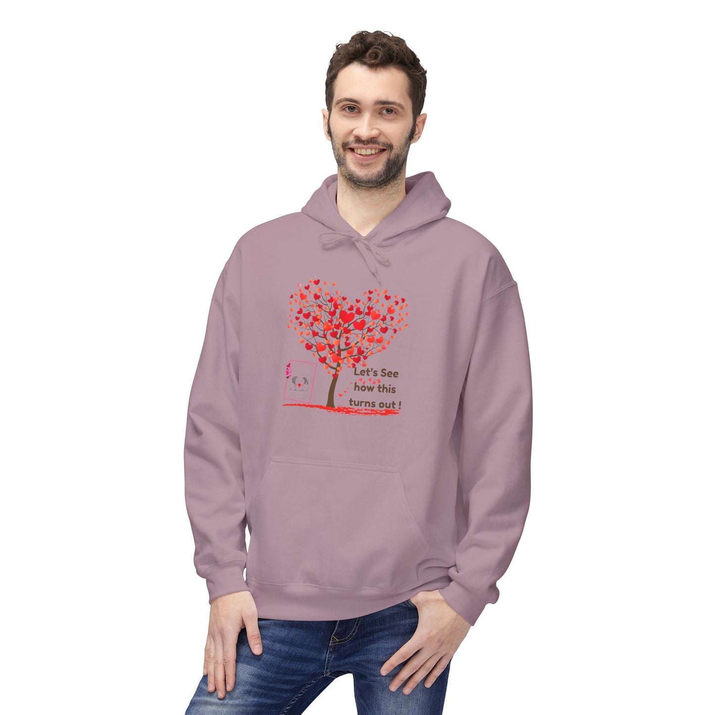 Heart Tree Fleece Hoodie – Cozy Gift for Love, Valentine's, Couples, Hoodie for Everyone, Soft Style, Unisex Apparel