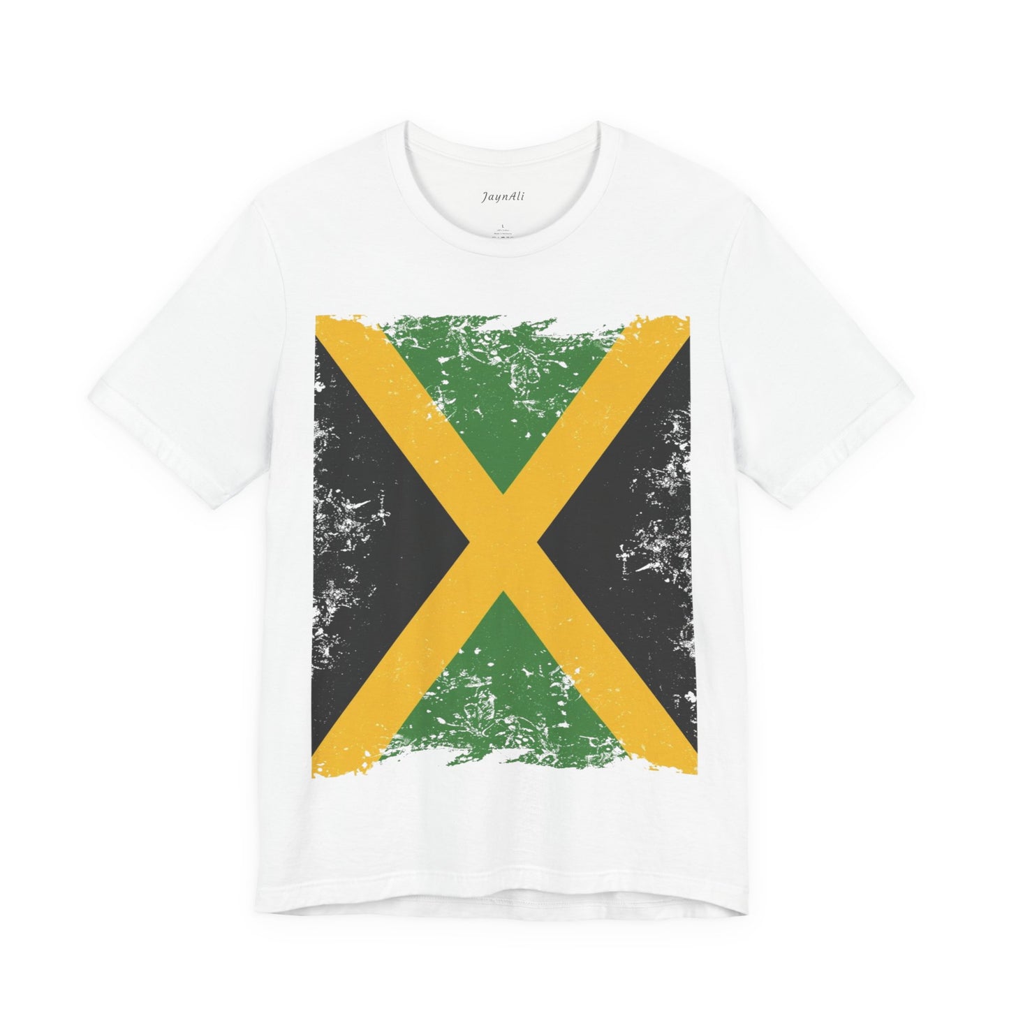 Jamaican Flag Short Sleeve Tee, Unisex Graphic Tee, Casual Wear, Festival Shirt, Gift for Music Lovers, Summer Vibes