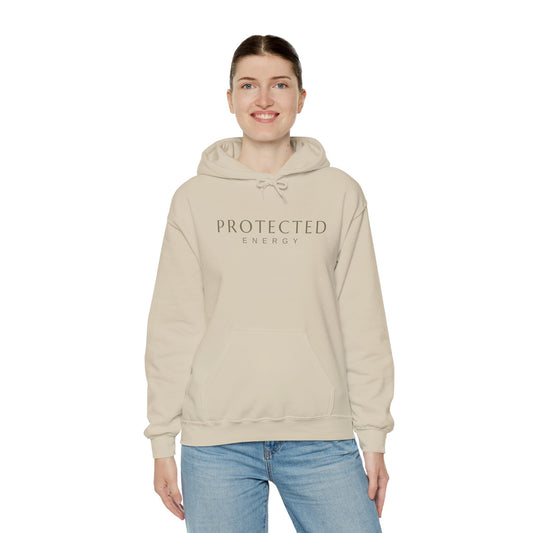 Protected Energy Unisex Heavy Blend Hoodie — Minimal Spiritual Wellness Hooded Sweatshirt
