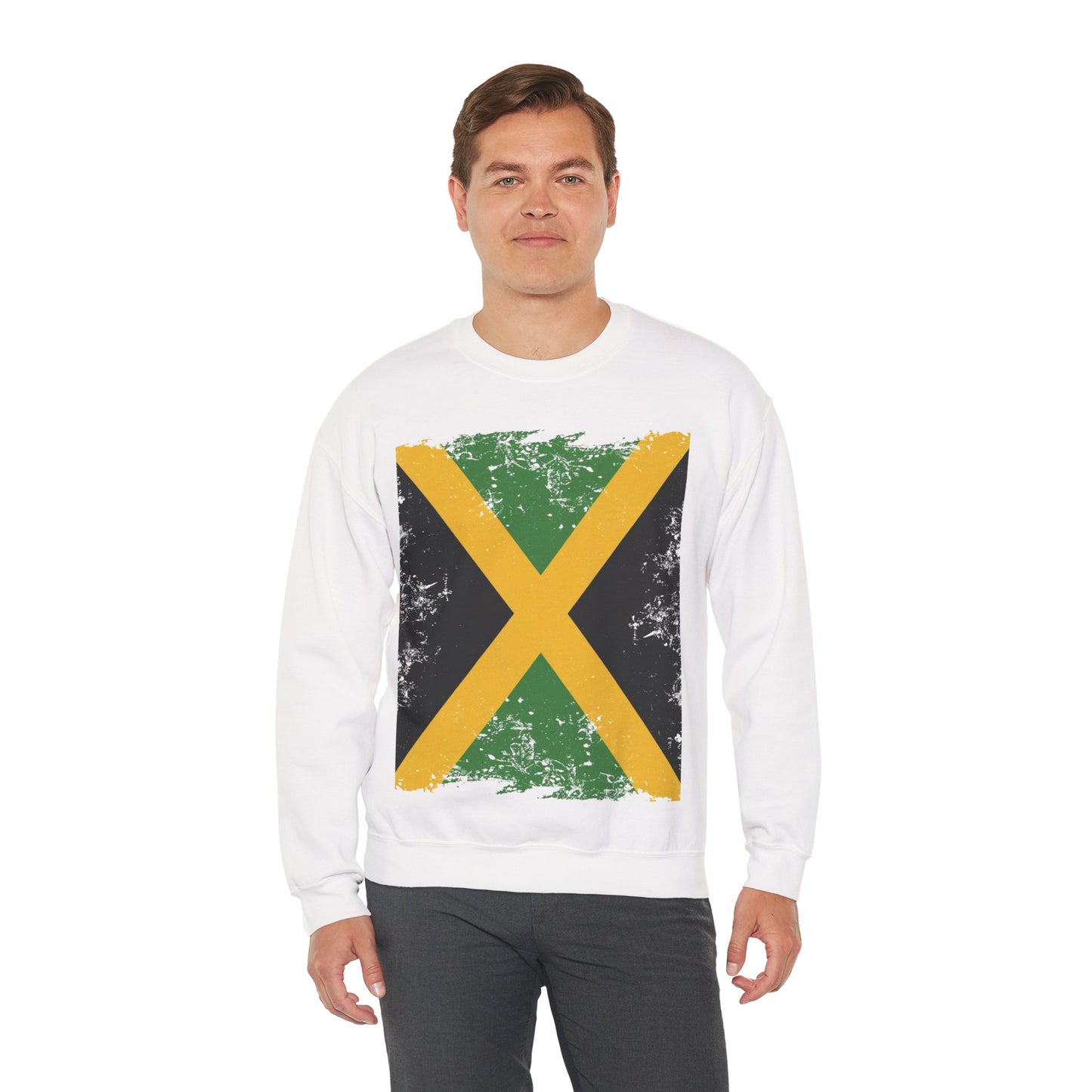 Jamaican Flag Crewneck Sweatshirt, Unisex Sweatshirt, Casual Wear, Gift for Him or Her, Travel Apparel, Cultural Celebration