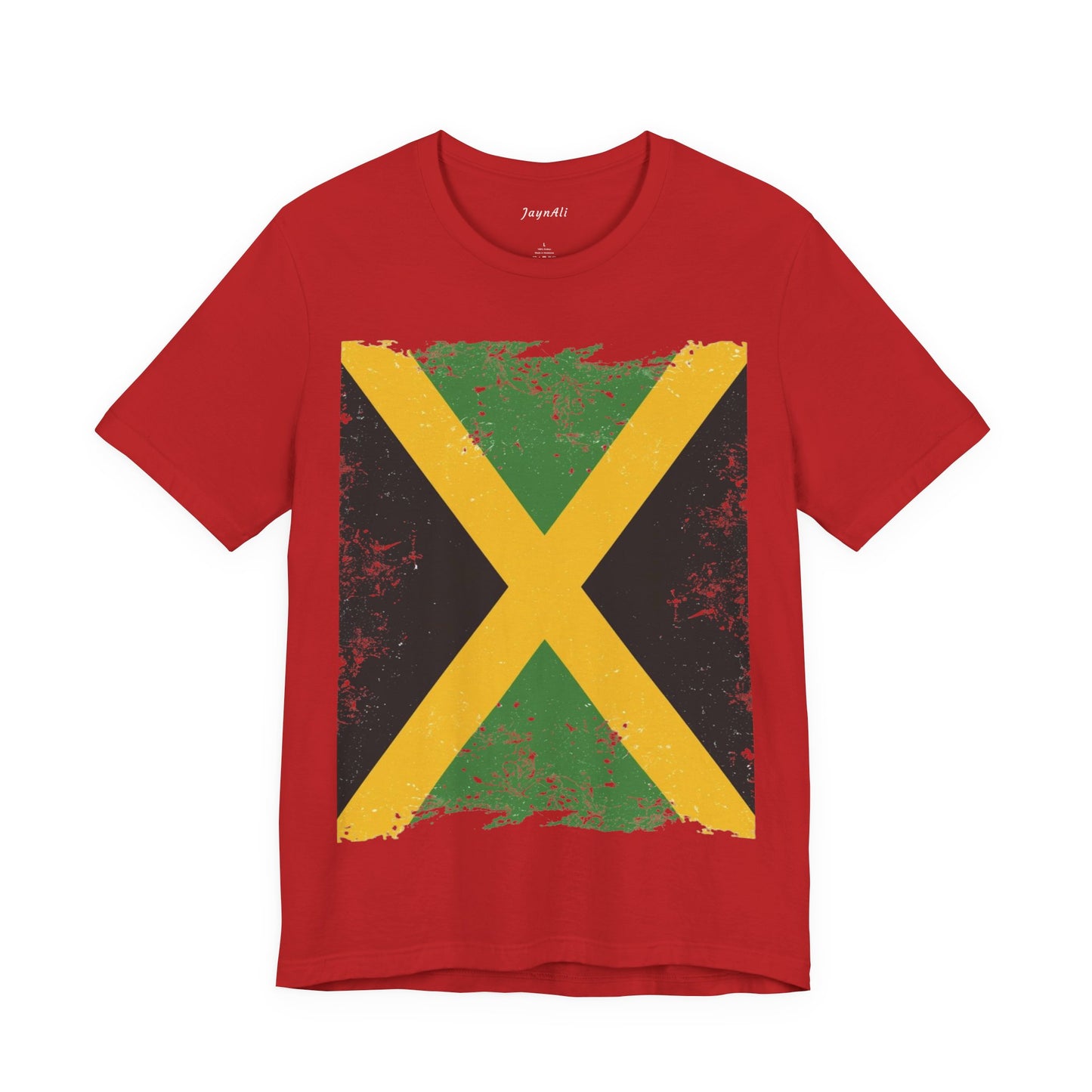Jamaican Flag Short Sleeve Tee, Unisex Graphic Tee, Casual Wear, Festival Shirt, Gift for Music Lovers, Summer Vibes