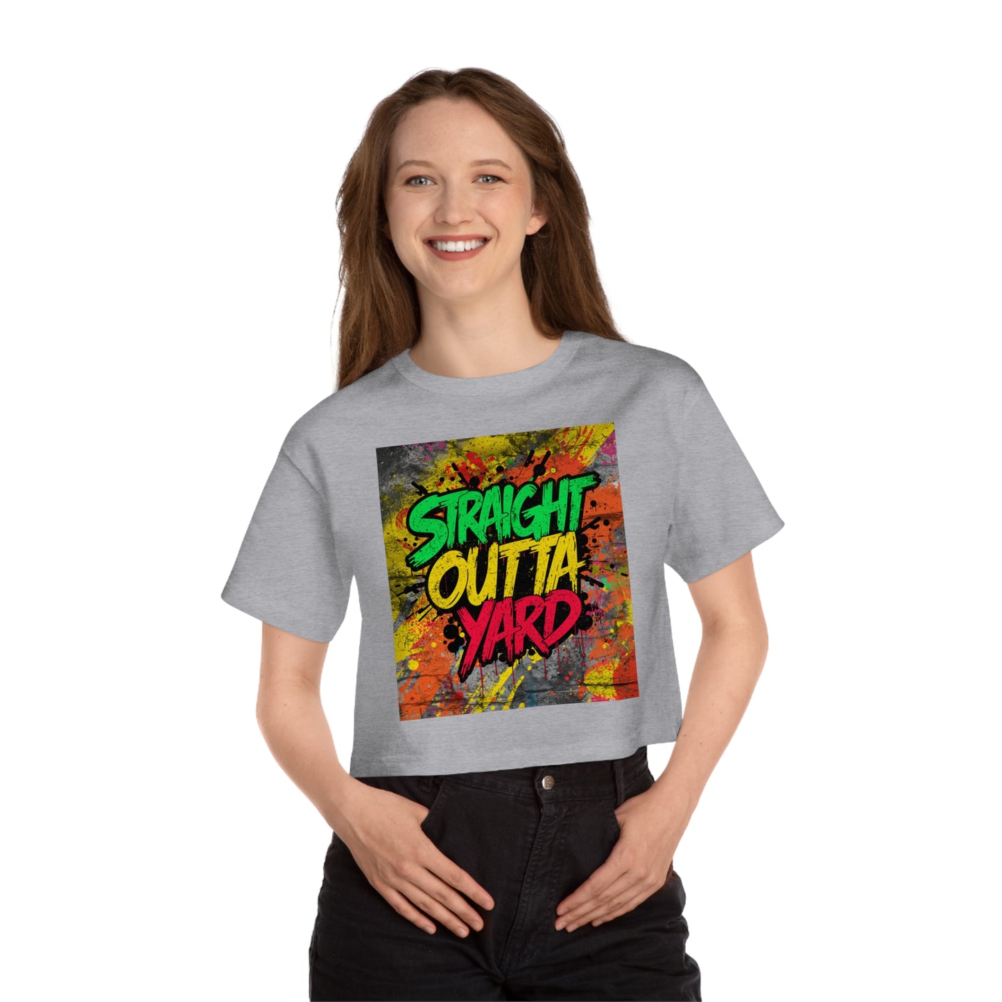 Straight Outta Yard Cropped T-Shirt — Champion Women’s Heritage Style