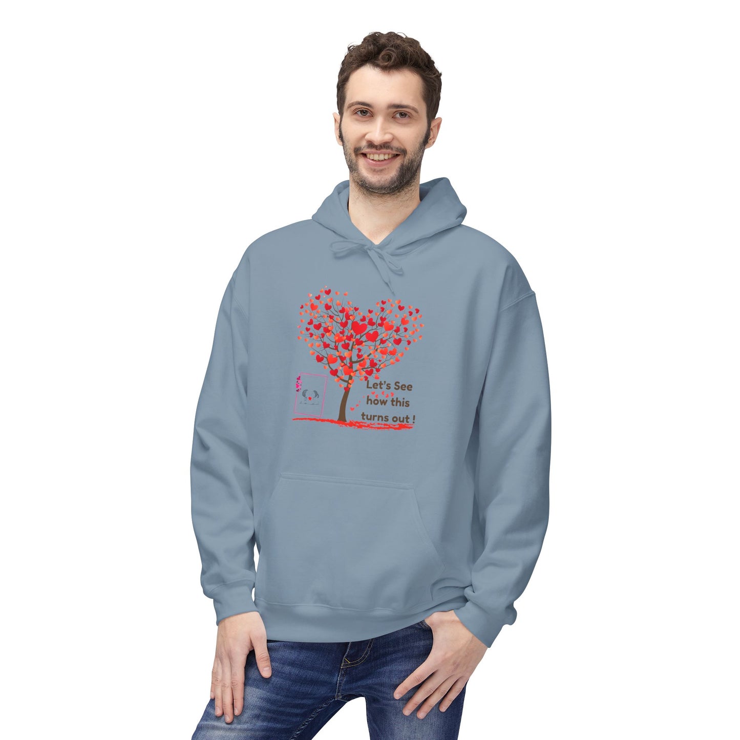 Heart Tree Fleece Hoodie – Cozy Gift for Love, Valentine's, Couples, Hoodie for Everyone, Soft Style, Unisex Apparel