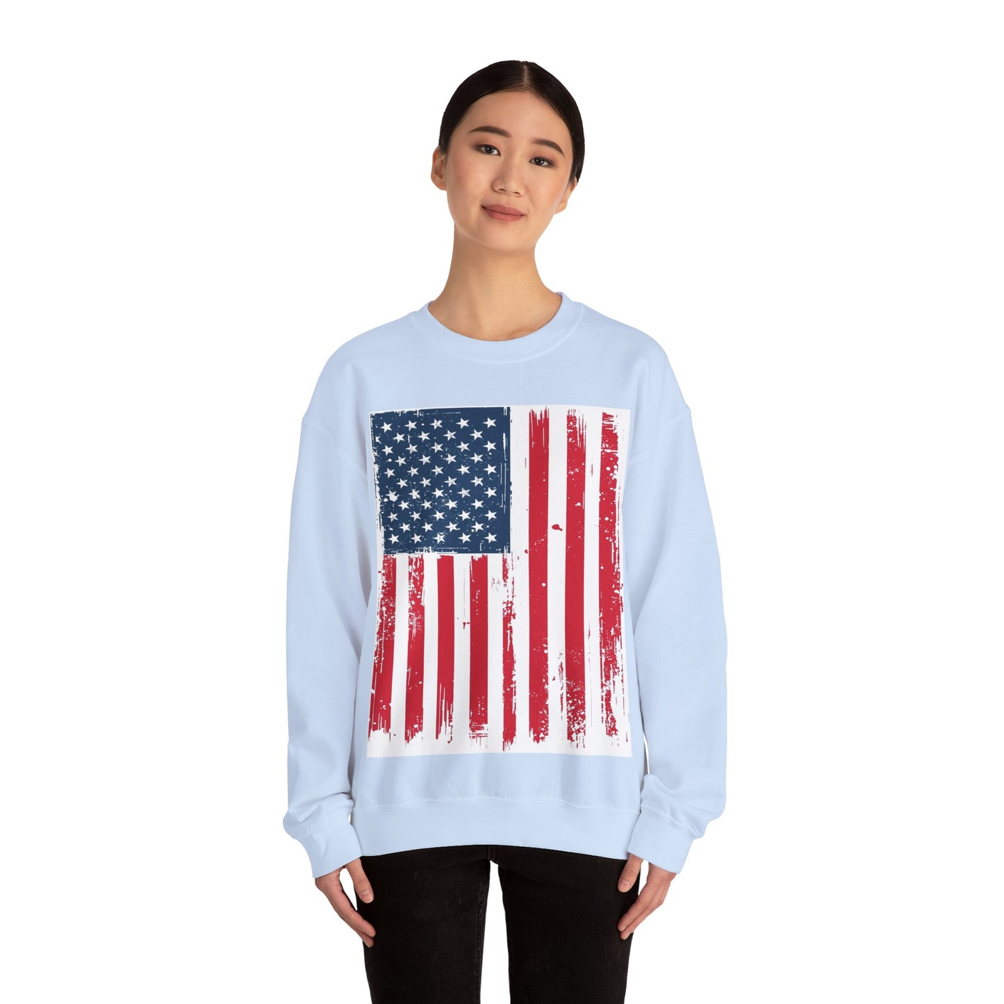 USA Flag Unisex Heavy Blend™ Crewneck Sweatshirt