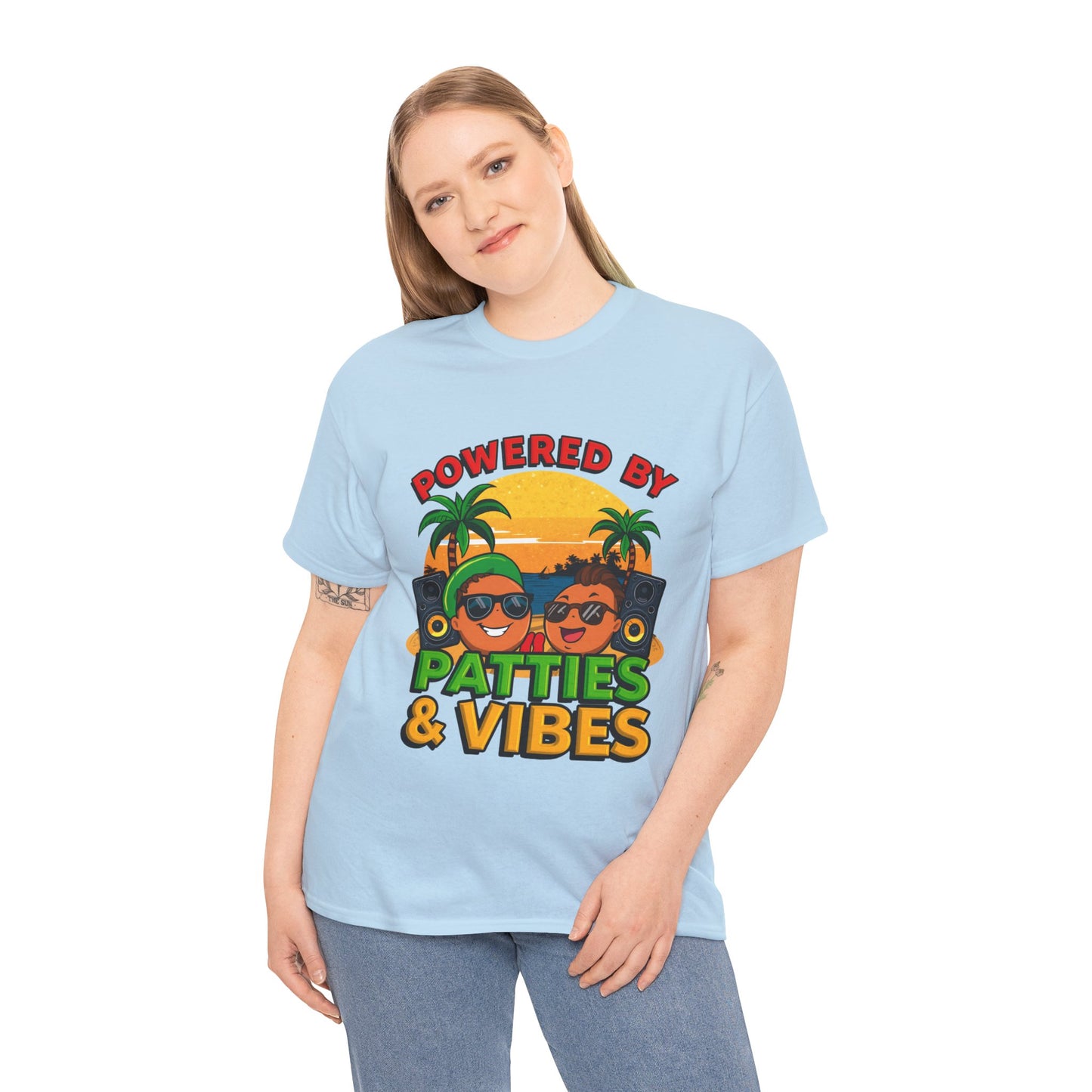 Patties and Vibes T-Shirt — Casual Jamaican Phrase Tee