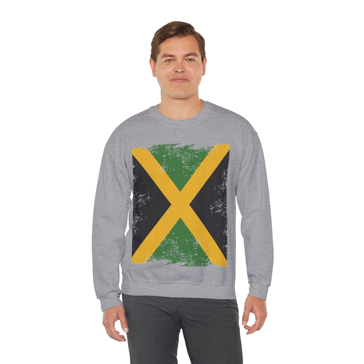 Jamaican Flag Crewneck Sweatshirt, Unisex Sweatshirt, Casual Wear, Gift for Him or Her, Travel Apparel, Cultural Celebration