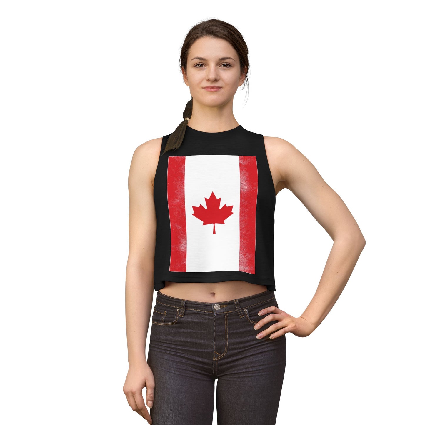 Canada Crop Top — Women's Canadian Flag Crop Tee