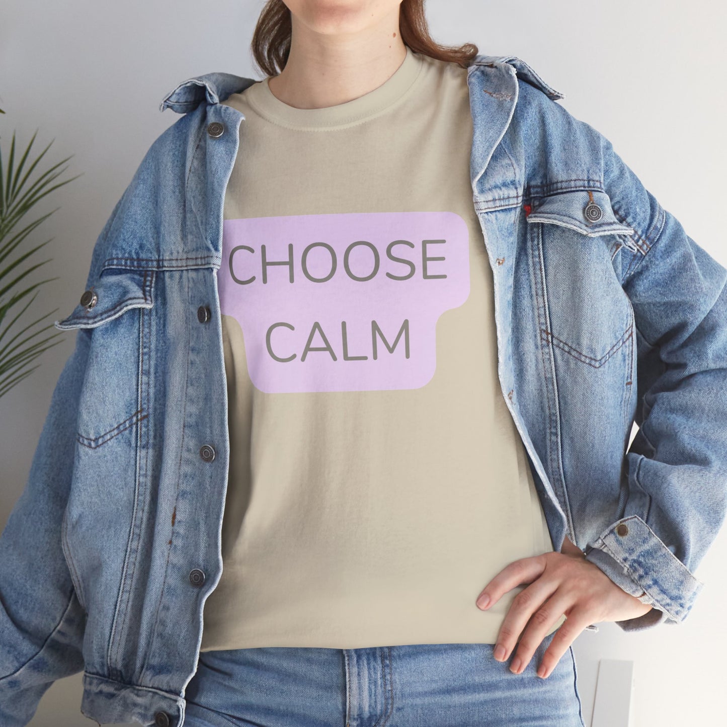 Choose Calm T-Shirt — Minimal Pastel Graphic Tee for Mindfulness & Relaxation