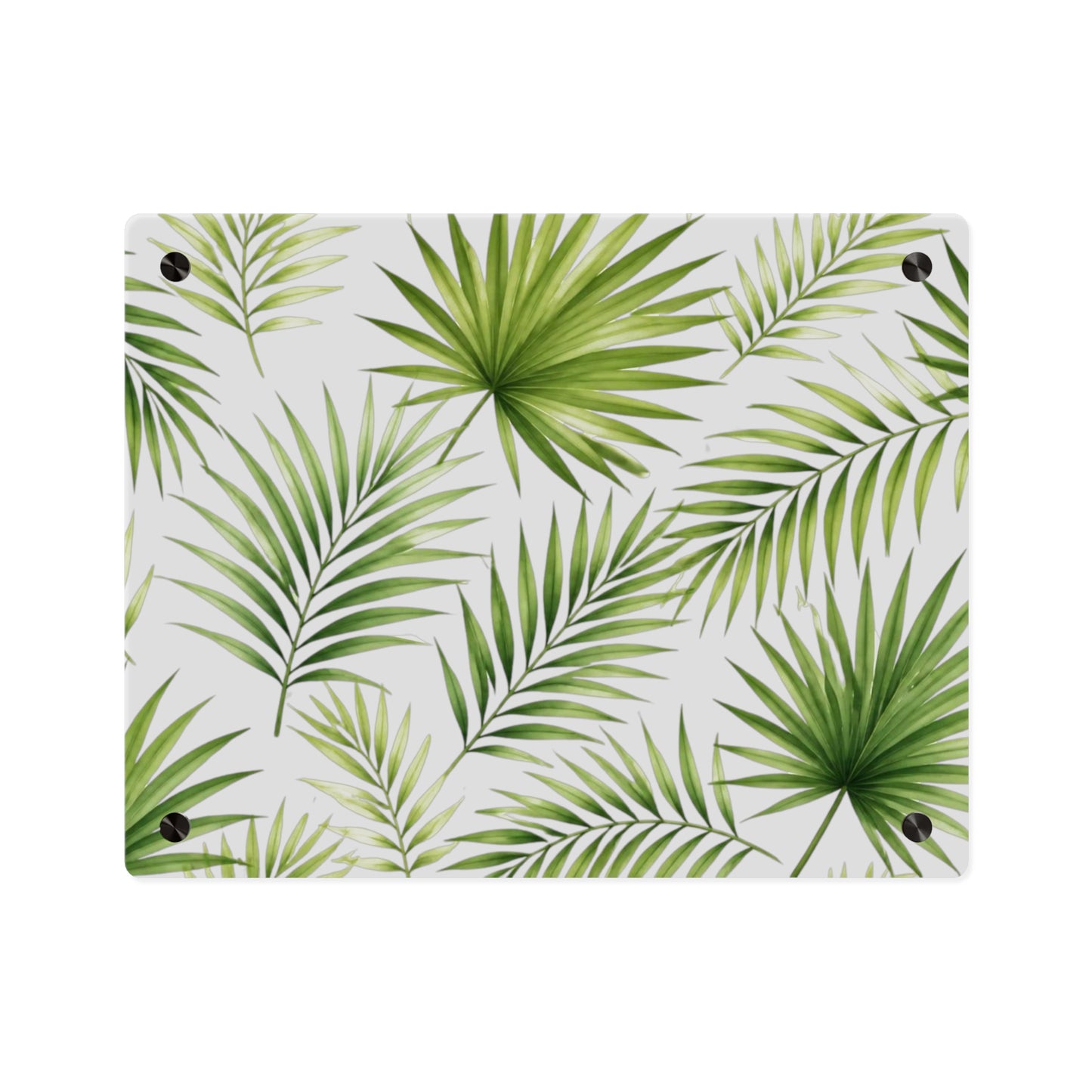Acrylic Wall Art — Tropical Palm Leaf Panel (Green Botanical Décor)
