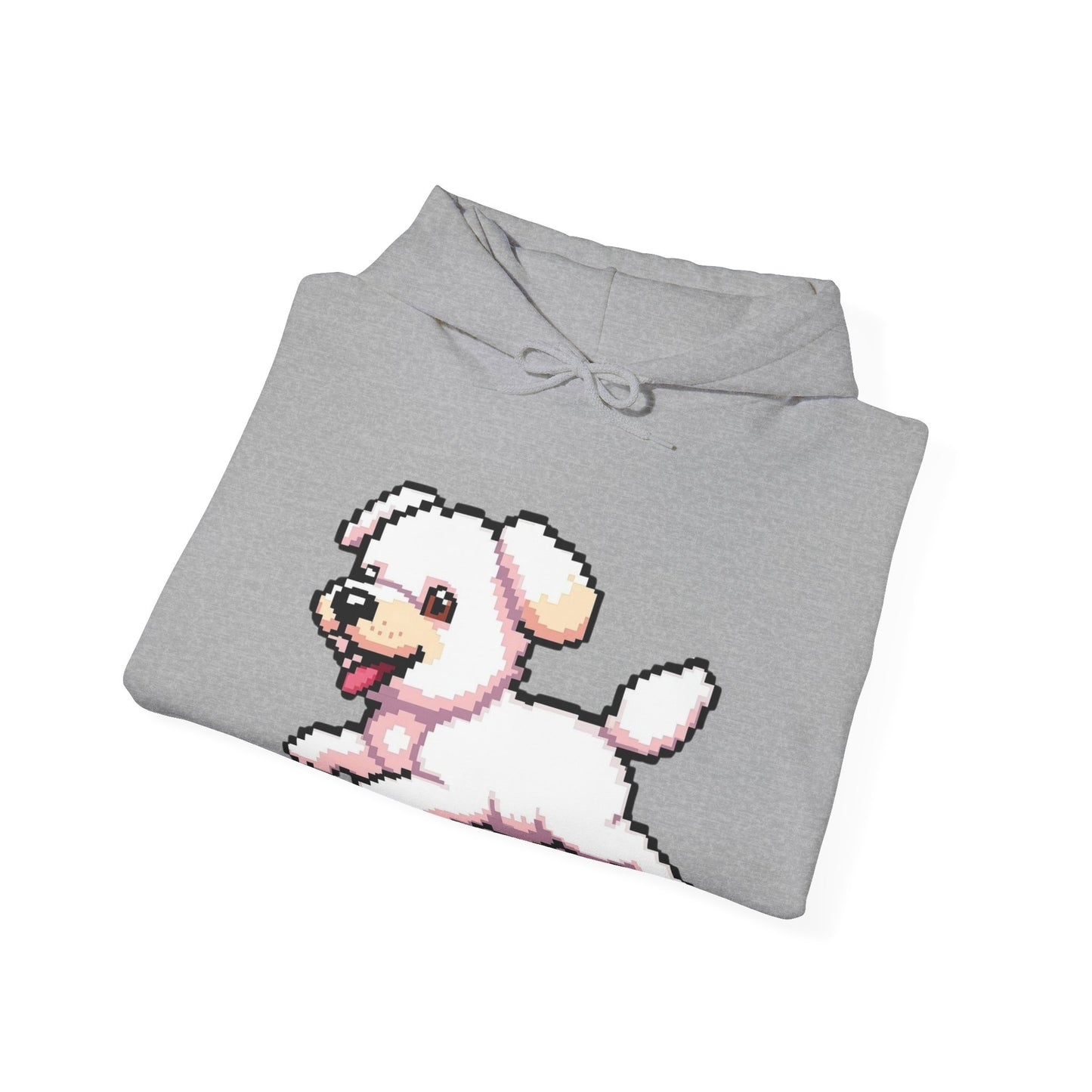 Pixelated Dog Unisex Hoodie, Cozy Pet Lover Sweatshirt, Cute Dog Design, Gift for Animal Lovers, Ideal for Casual Wear, Perfect for Holidays