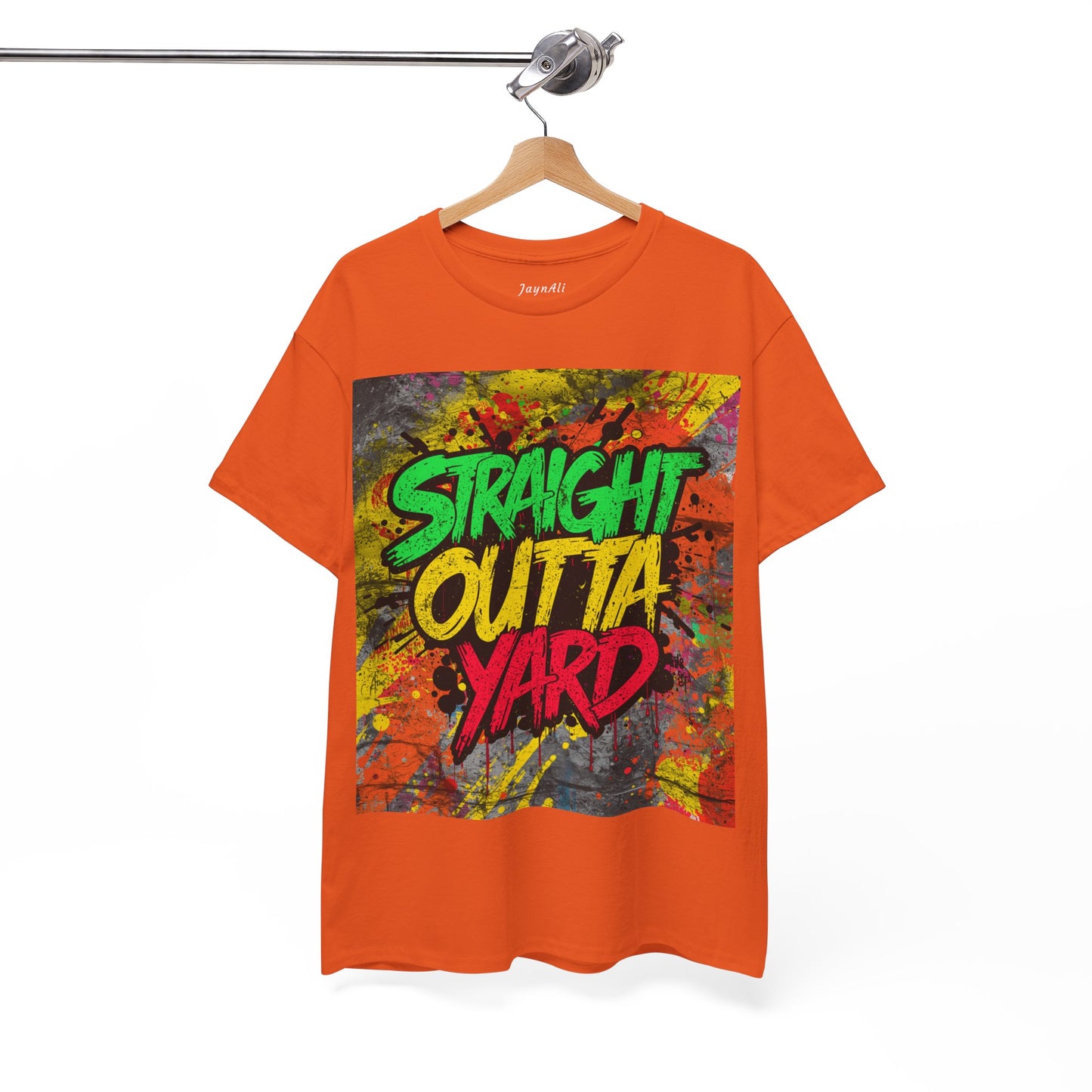 Straight Outta Yard T-Shirt — Casual Jamaican Phrase Tee