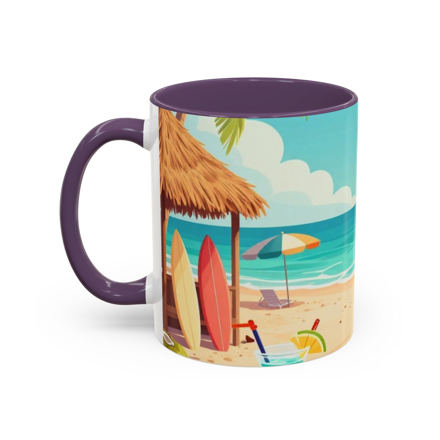 Beach Sunrise Coffee Mug — Tropical Ocean Scene Accent Mug (11/15oz)