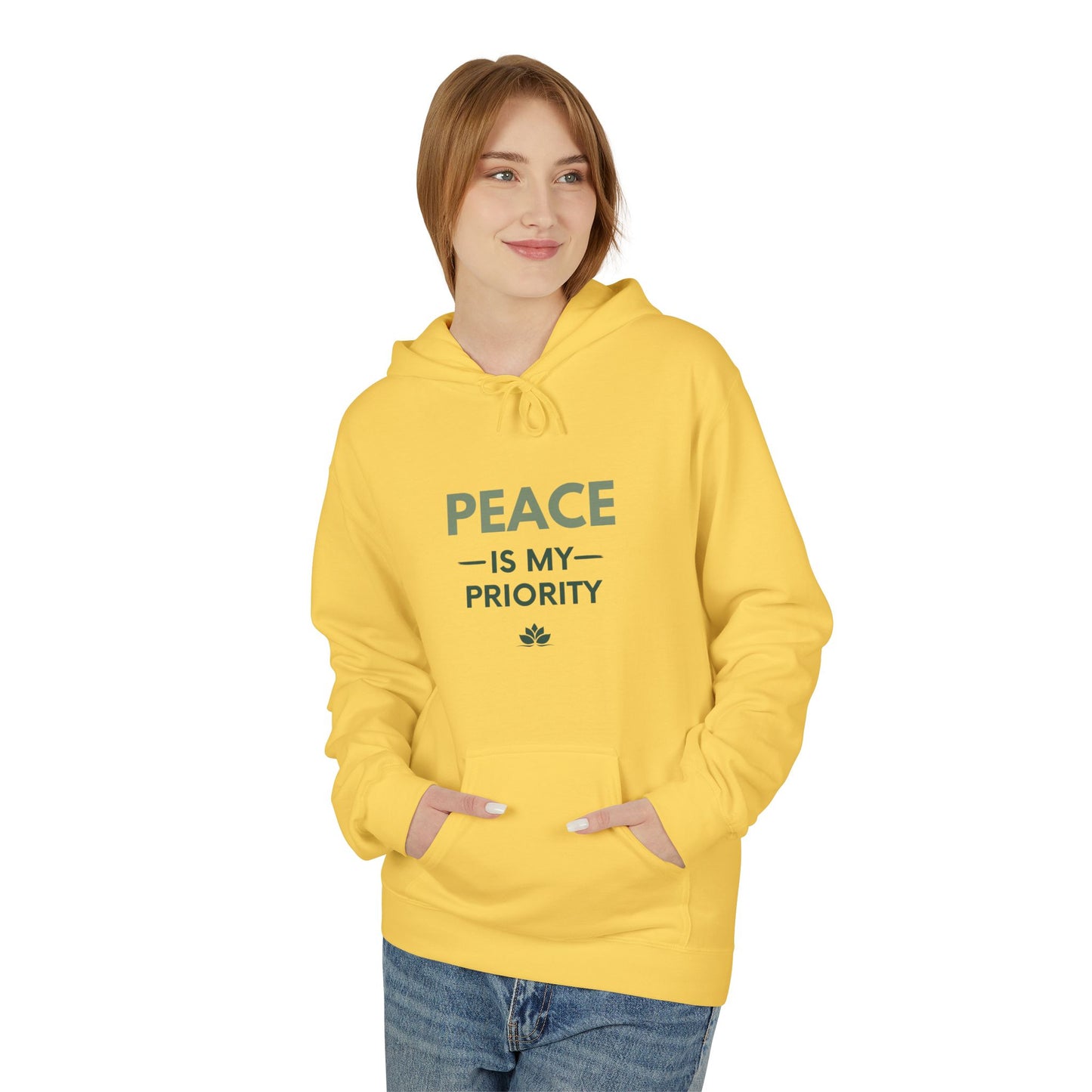 Peace Priority Hoodie - Unisex Midweight Softstyle Fleece Hoodie