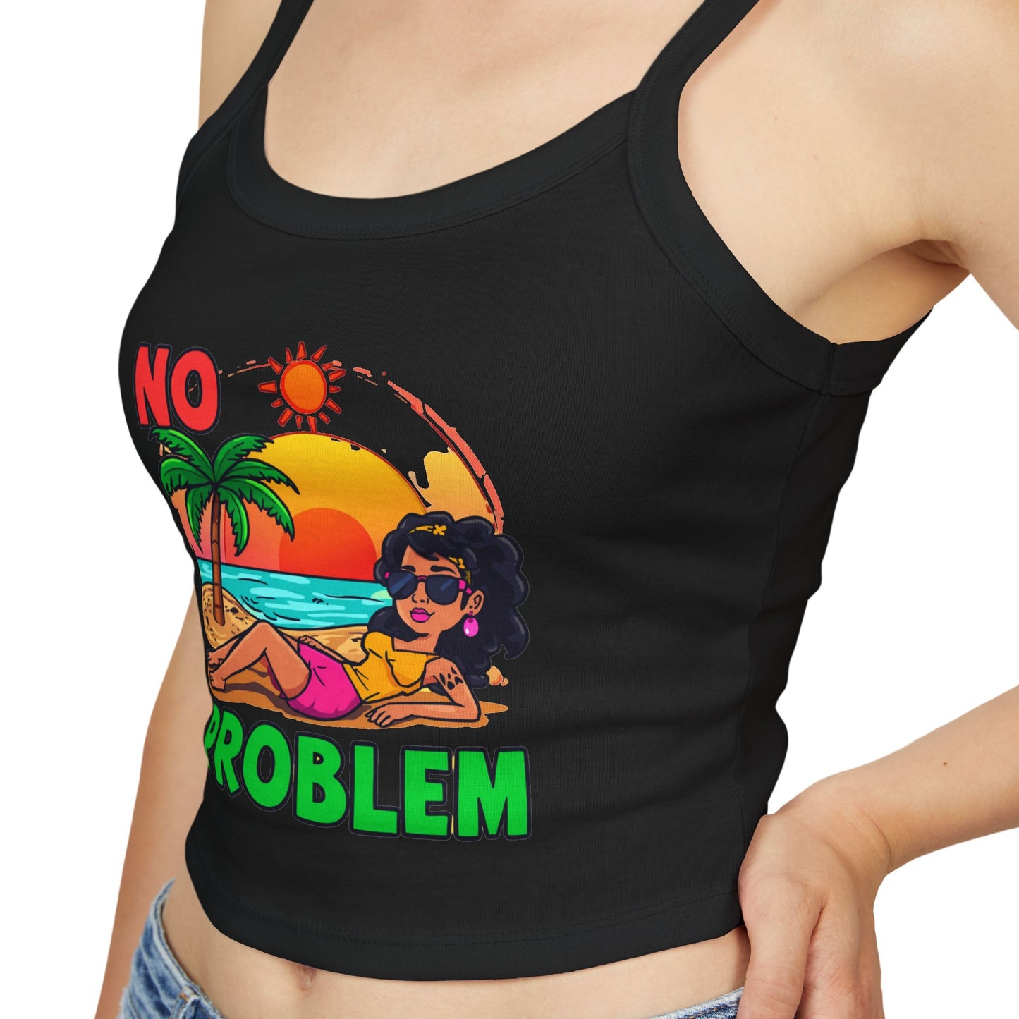 No Problem Women's Tank Top – Spaghetti Strap Summer Casual