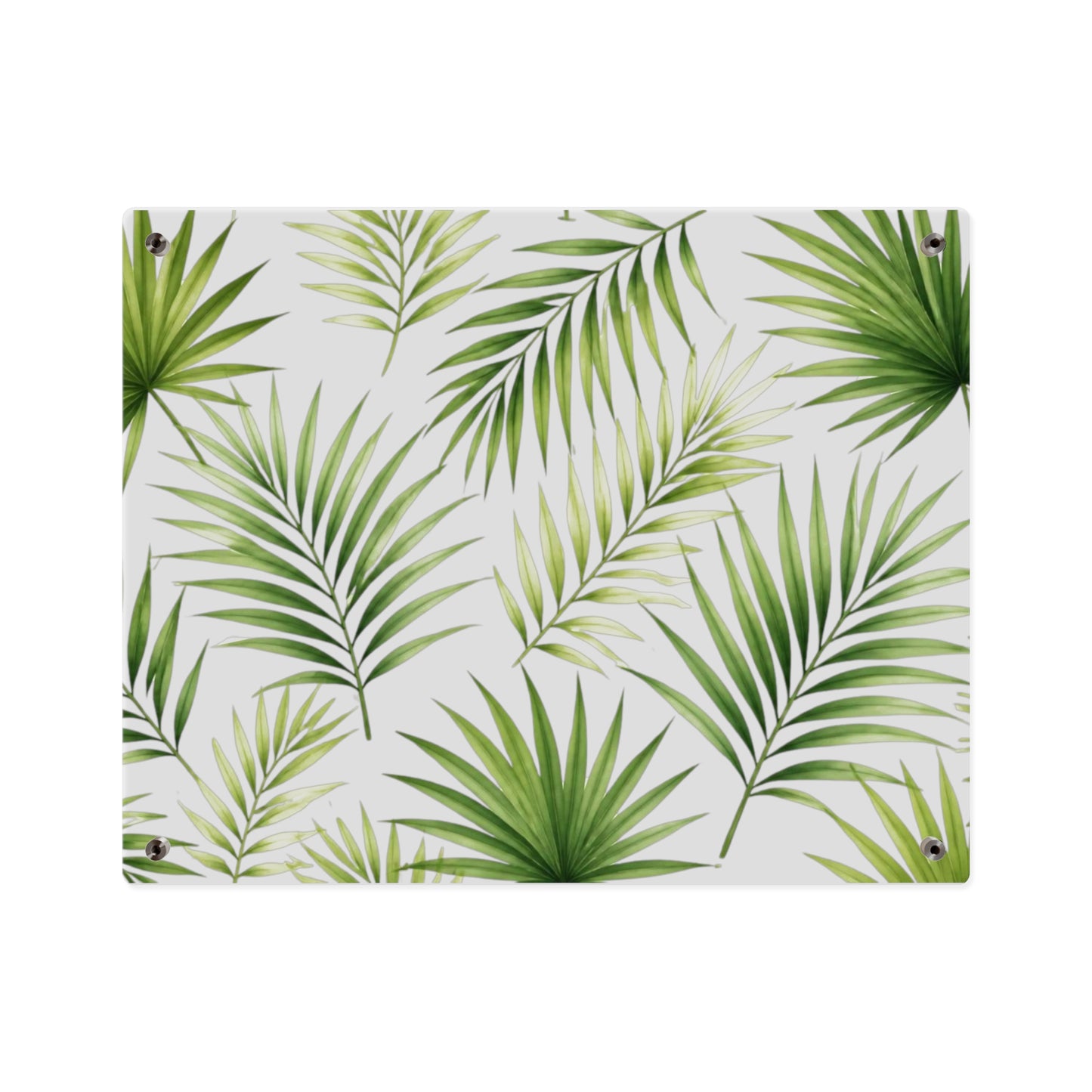 Acrylic Wall Art — Tropical Palm Leaf Panel (Green Botanical Décor)