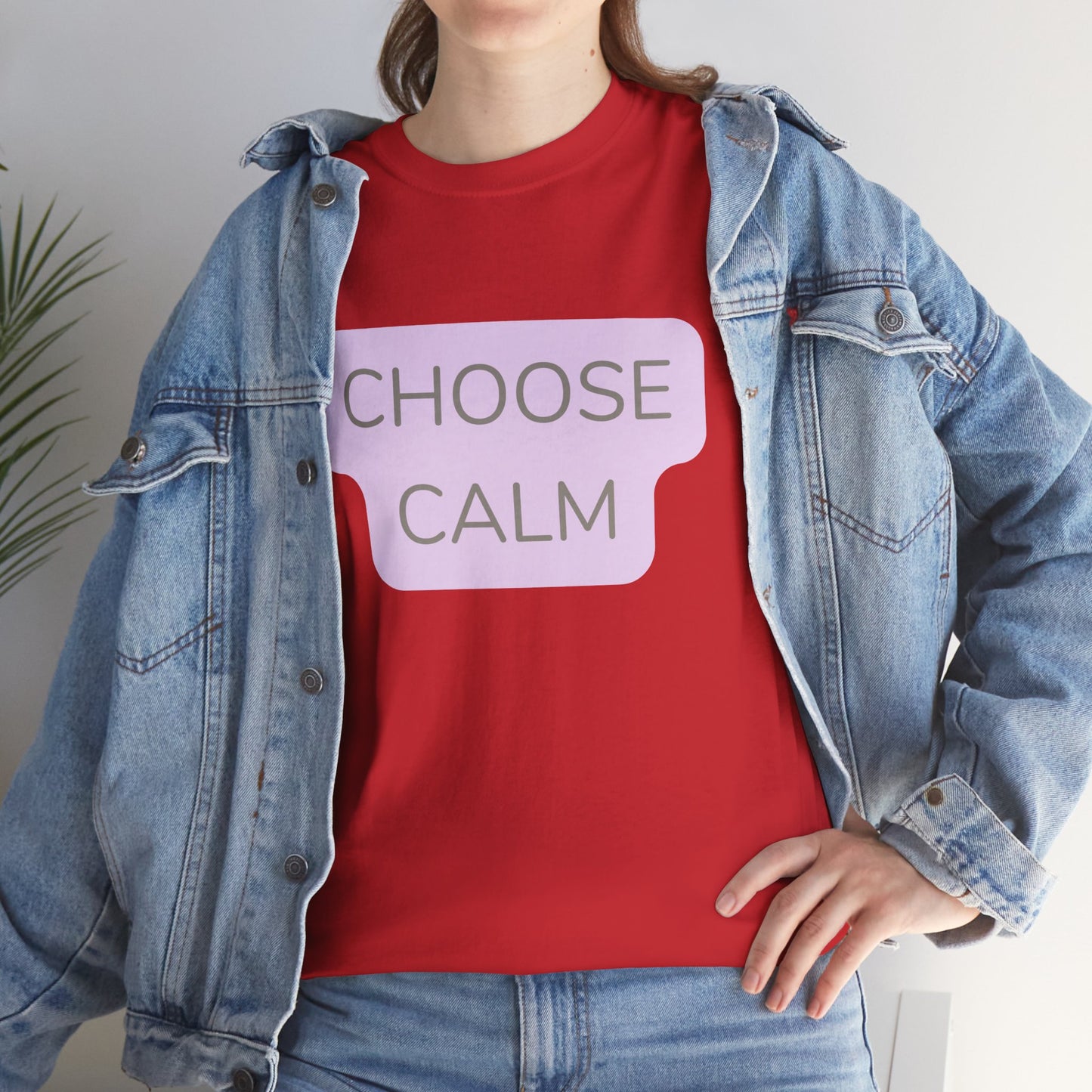 Choose Calm T-Shirt — Minimal Pastel Graphic Tee for Mindfulness & Relaxation