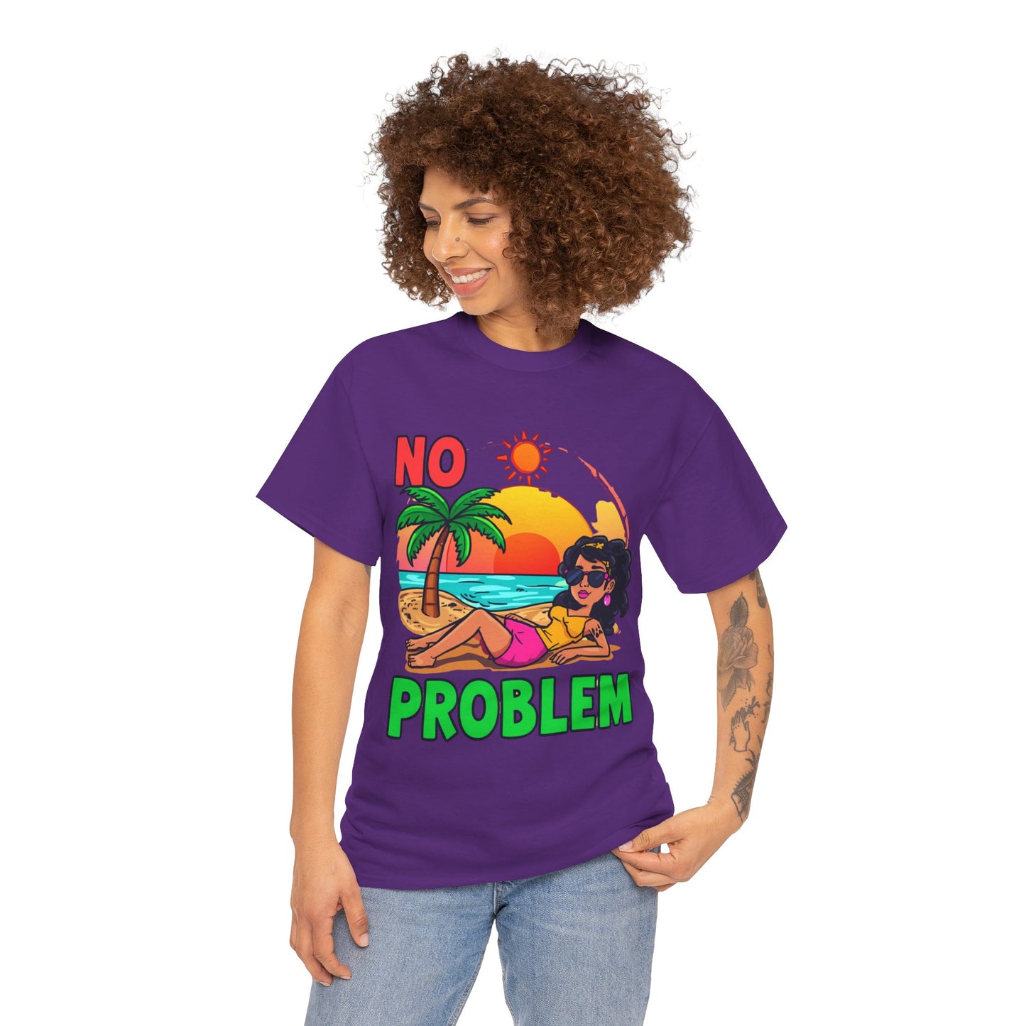 No Problem T-Shirt — Casual Graphic Tee with 'No Problem' Slogan