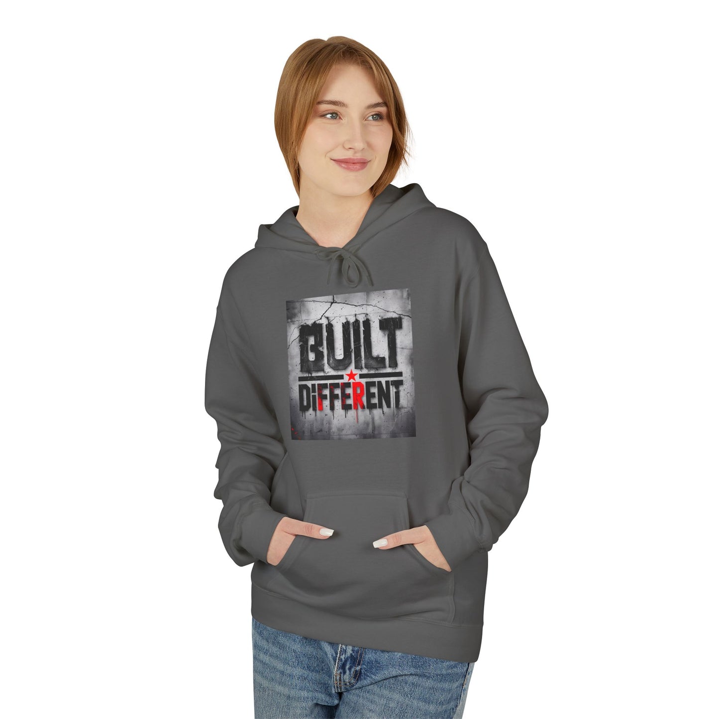 Built Different Midweight Soft style Fleece Hoodie, Unisex Comfort, Casual Wear for All Occasions