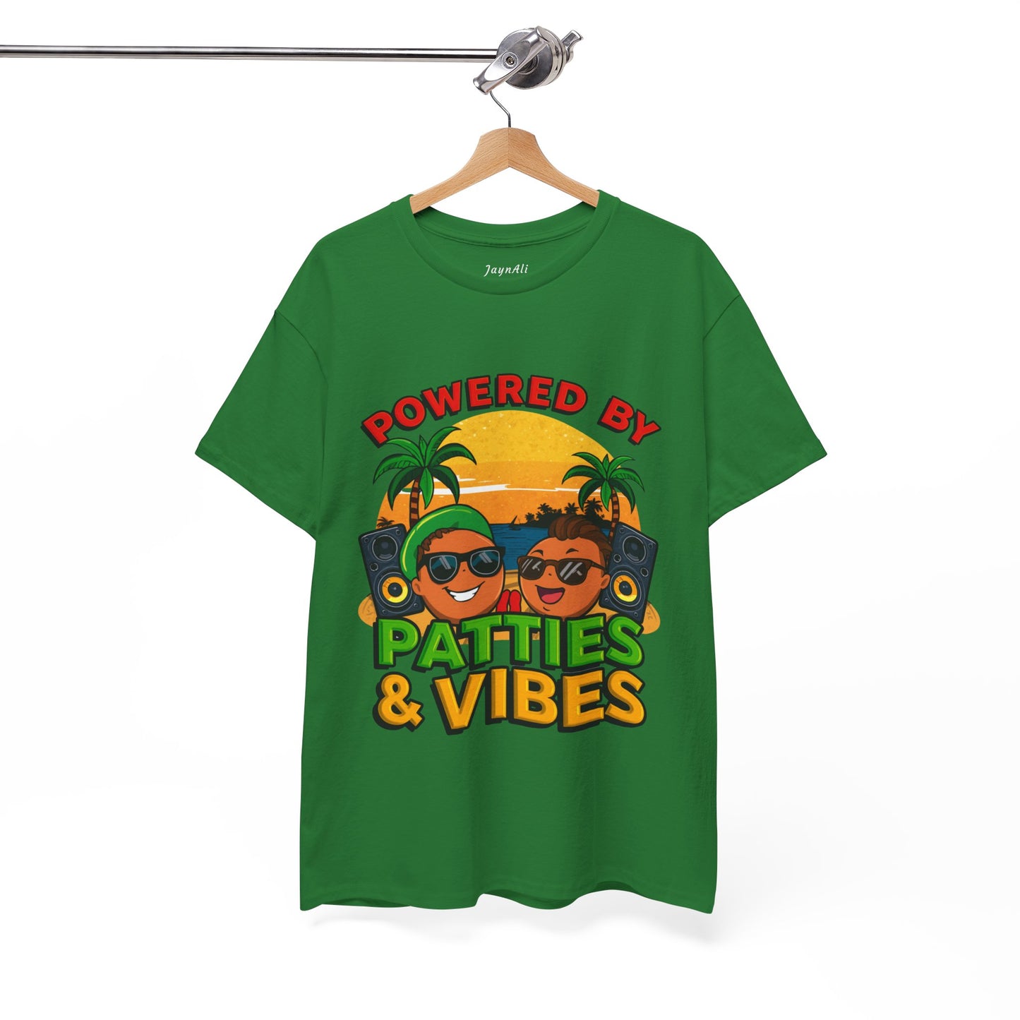 Patties and Vibes T-Shirt — Casual Jamaican Phrase Tee