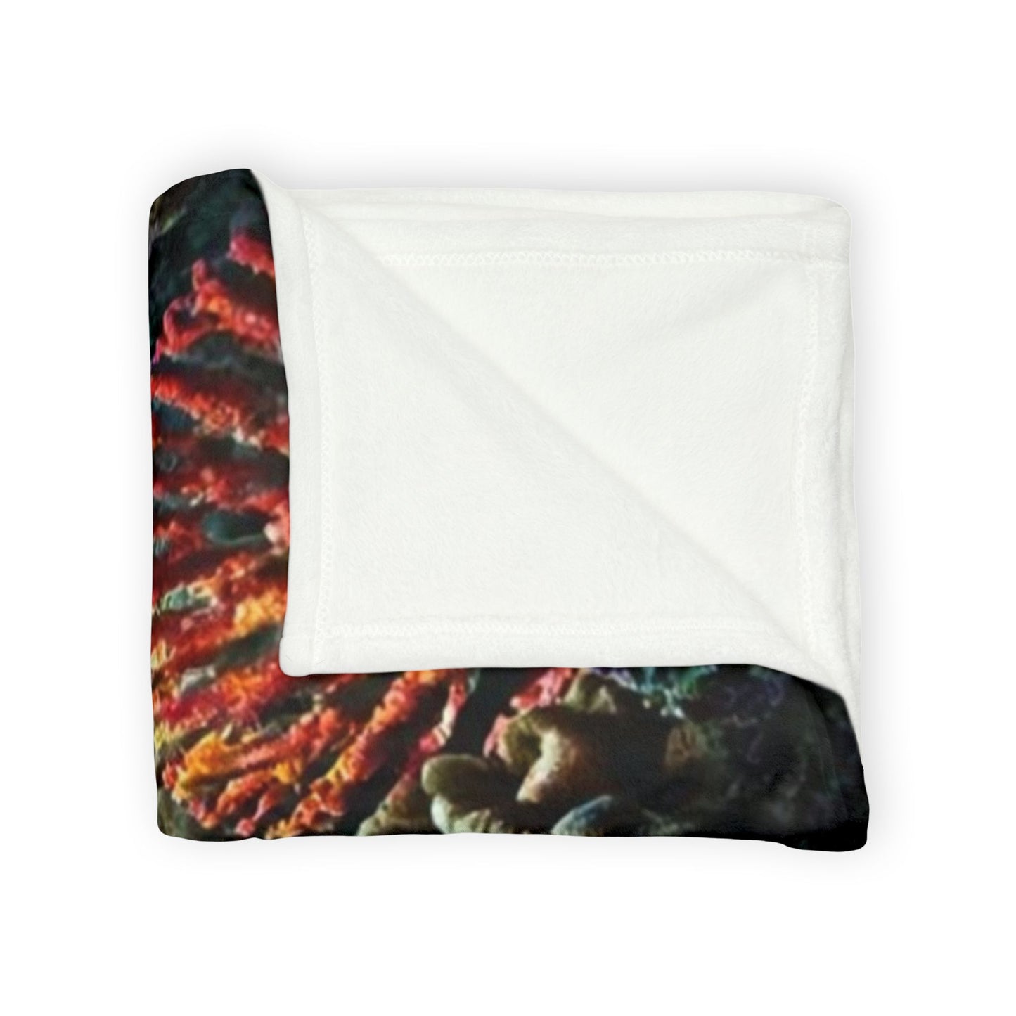 Sea Turtle Ocean Coral Soft Polyester Blanket — Marine Life Throw for Beach Lovers