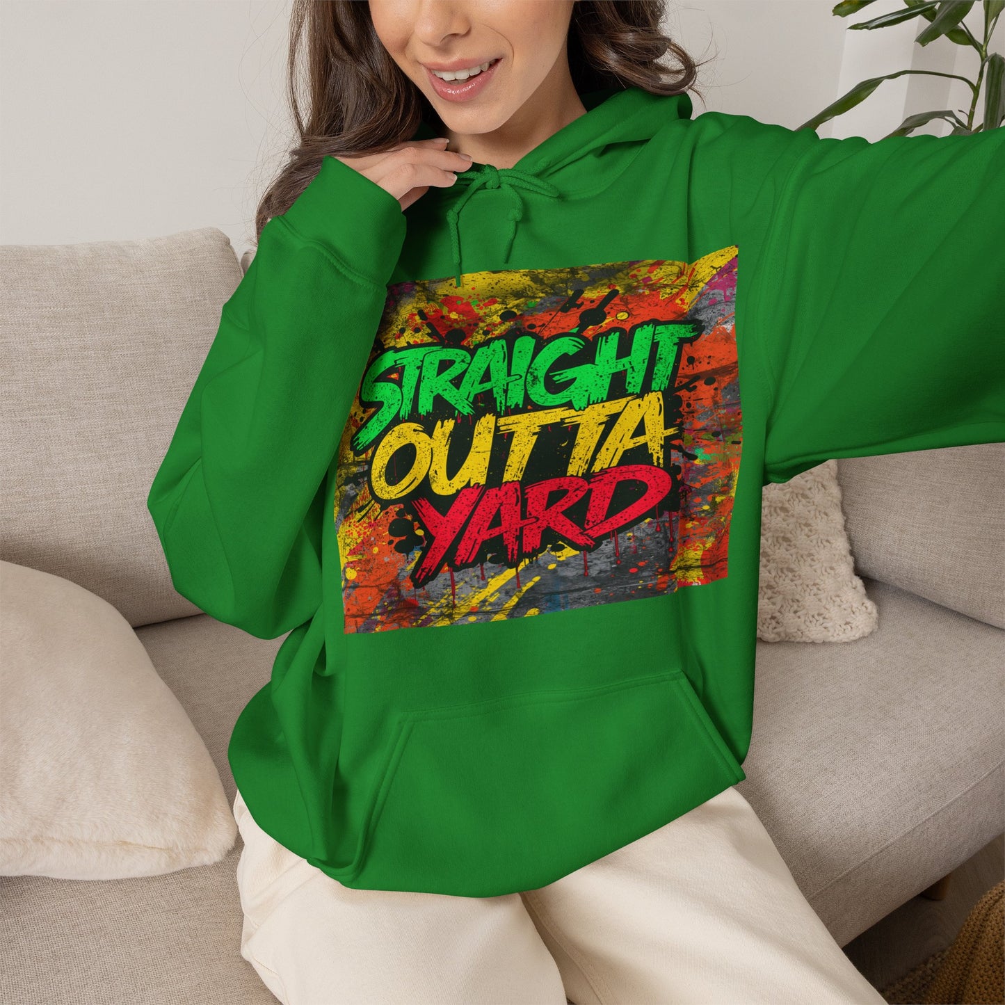 Straight Outta Yard Hoodie — Funny Gardening & Backyard Work Hoodie