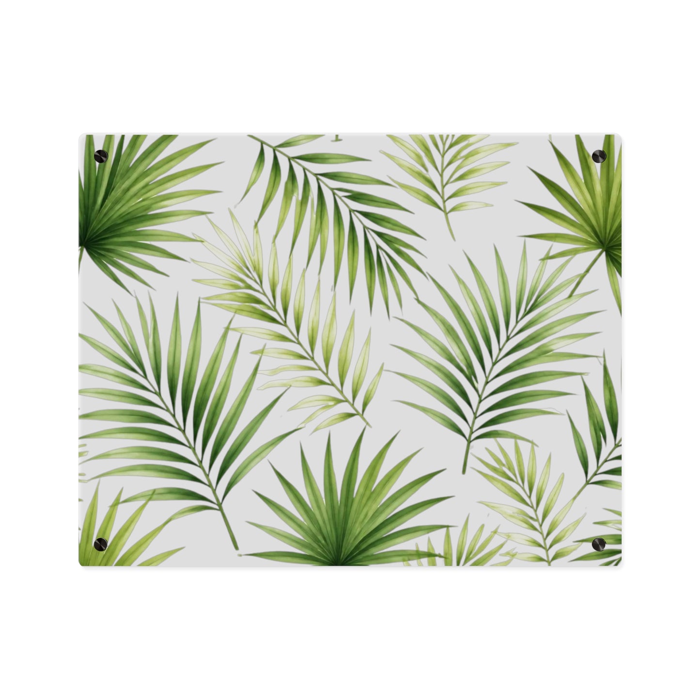 Acrylic Wall Art — Tropical Palm Leaf Panel (Green Botanical Décor)
