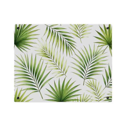 Acrylic Wall Art — Tropical Palm Leaf Panel (Green Botanical Décor)