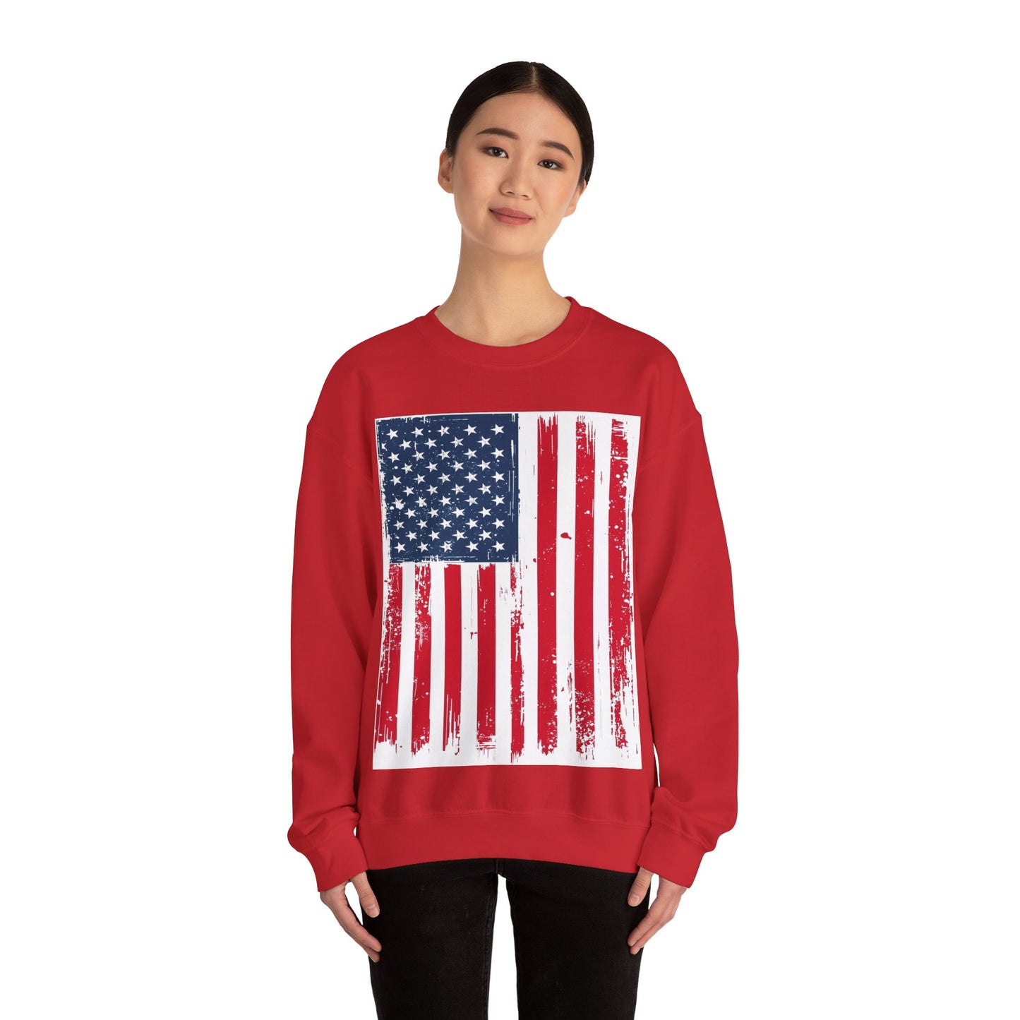 USA Flag Unisex Heavy Blend™ Crewneck Sweatshirt