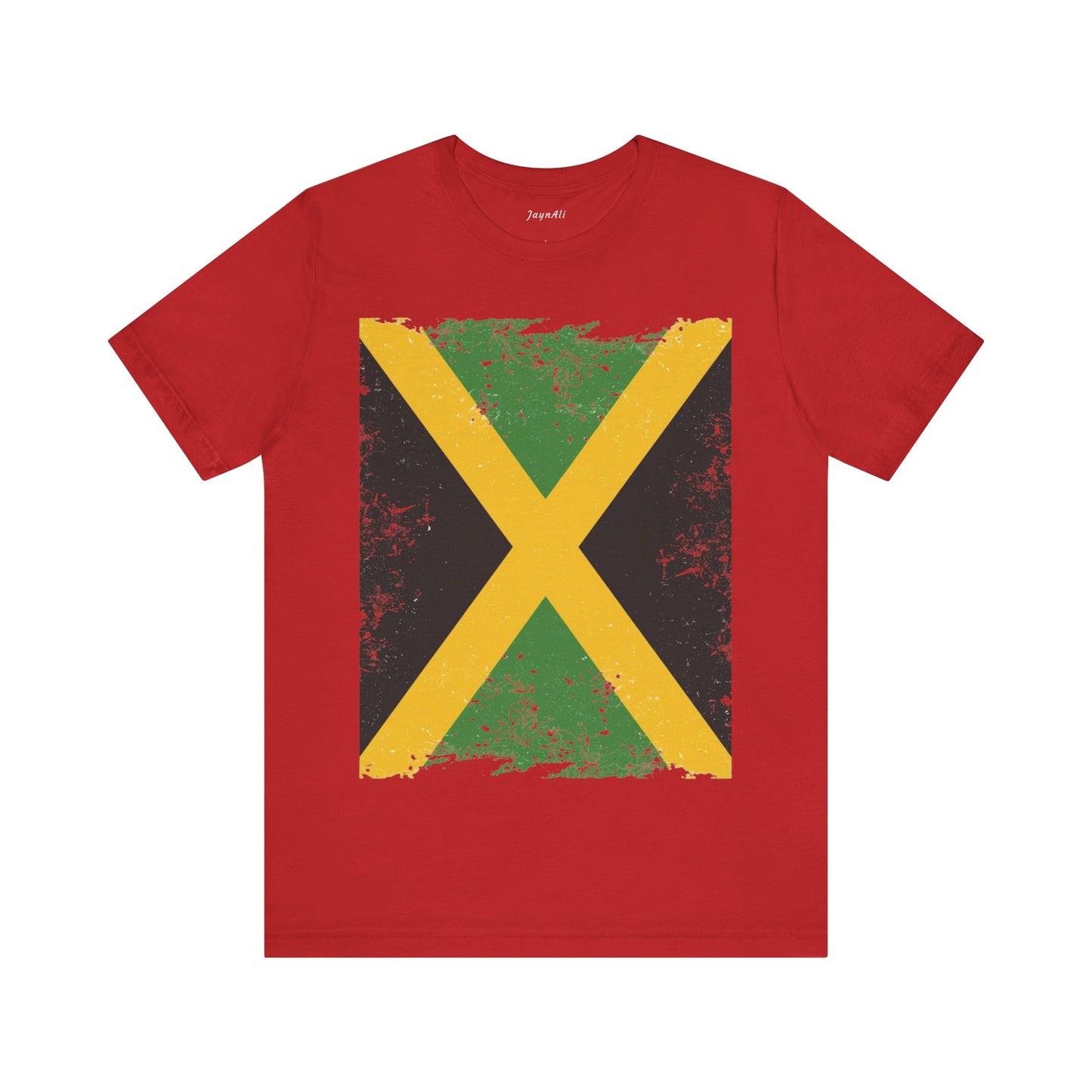 Jamaican Flag Short Sleeve Tee, Unisex Graphic Tee, Casual Wear, Festival Shirt, Gift for Music Lovers, Summer Vibes