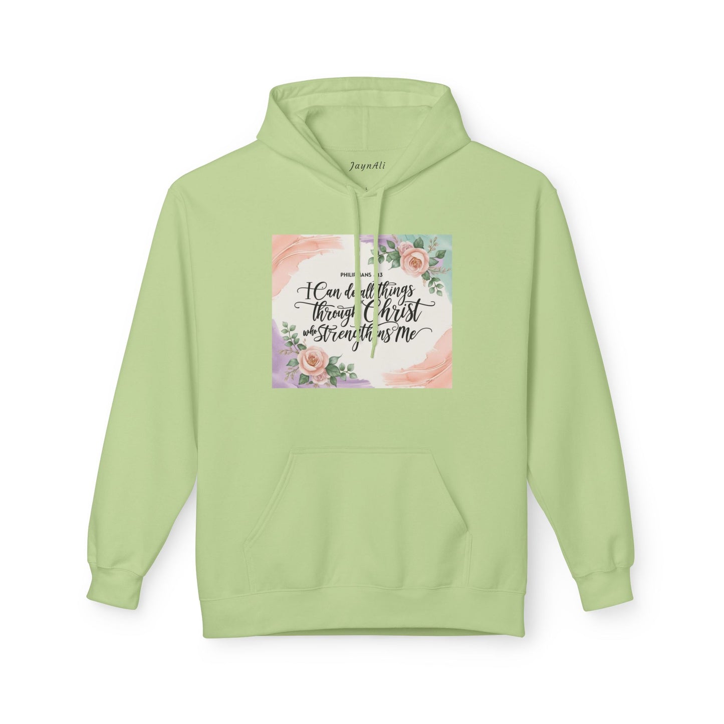 Inspirational Floral Fleece Hoodie – Cozy Motivational Gift