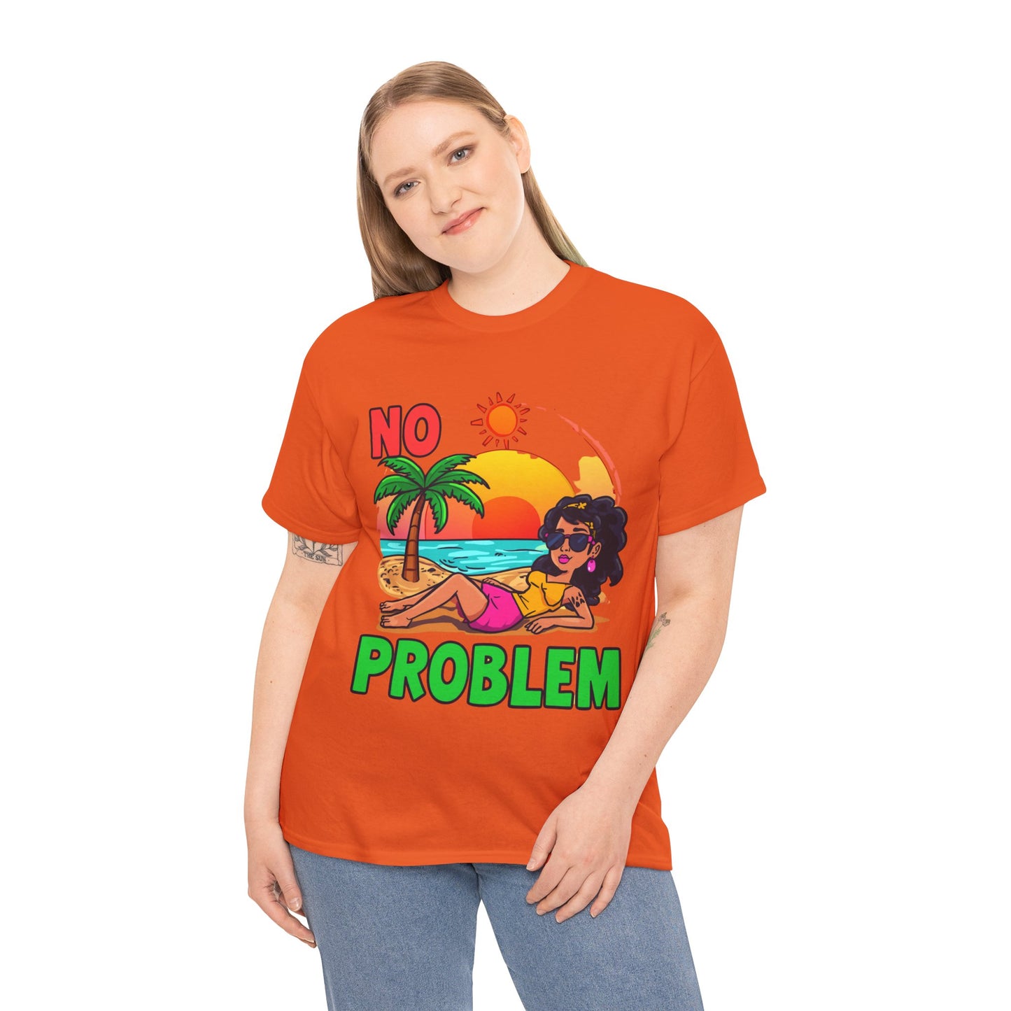 No Problem T-Shirt — Casual Graphic Tee with 'No Problem' Slogan