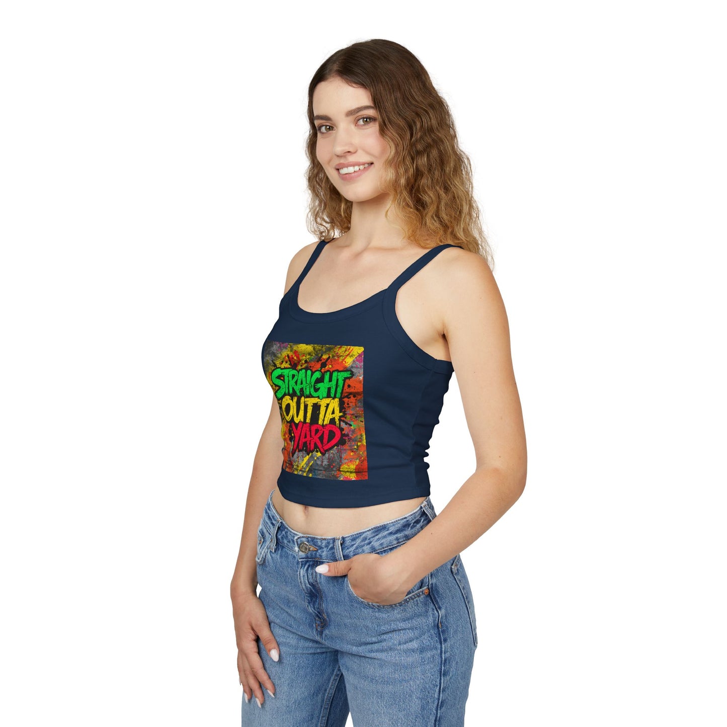 Straight Outta Yard Women's Tank Top — Funny Gardening Mom Spaghetti Strap Top