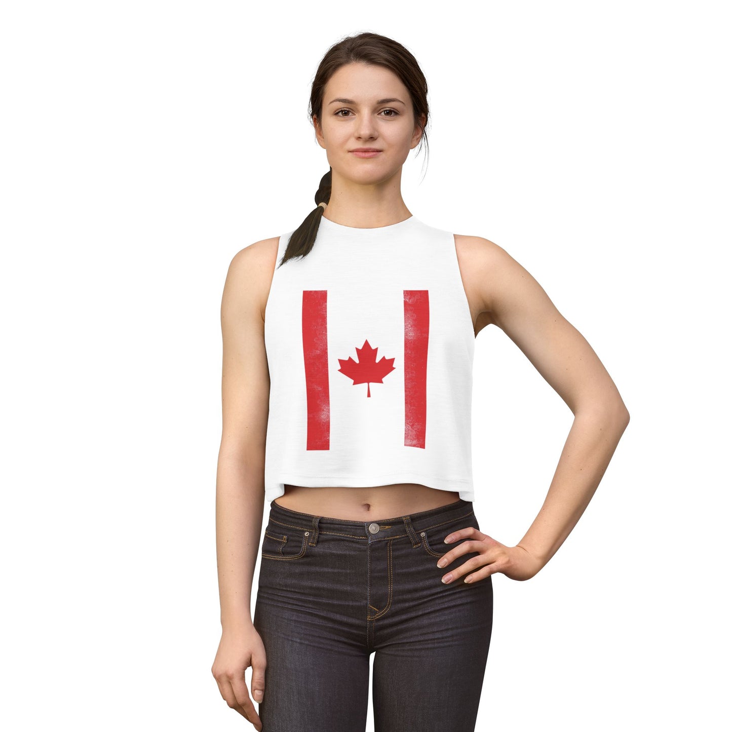 Canada Crop Top — Women's Canadian Flag Crop Tee