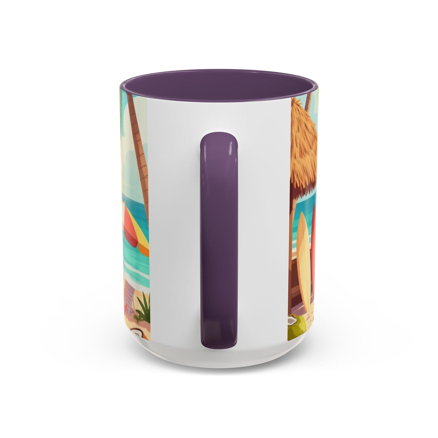Beach Sunrise Coffee Mug — Tropical Ocean Scene Accent Mug (11/15oz)