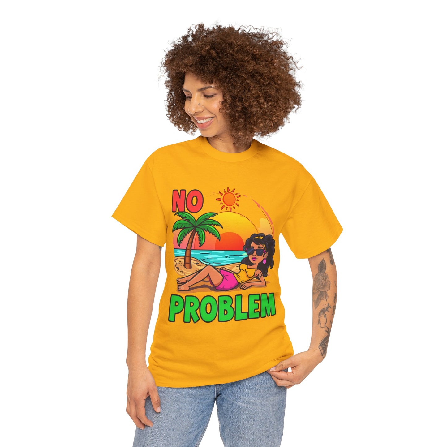 No Problem T-Shirt — Casual Graphic Tee with 'No Problem' Slogan